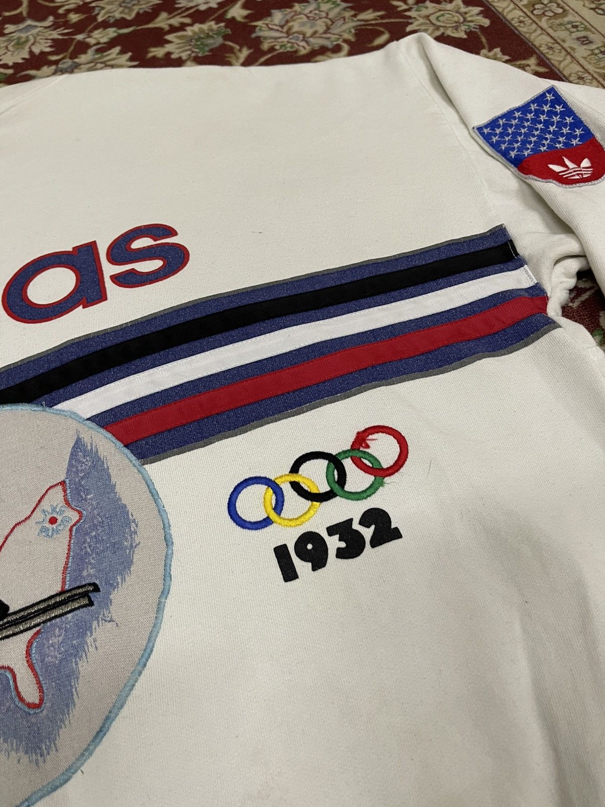 Adidas VINTAGE 1980 ADIDAS LAKE PLACID OLYMPICS SWEATSHIRT OVP Size US XL / EU 56 / 4 - 19 Thumbnail
