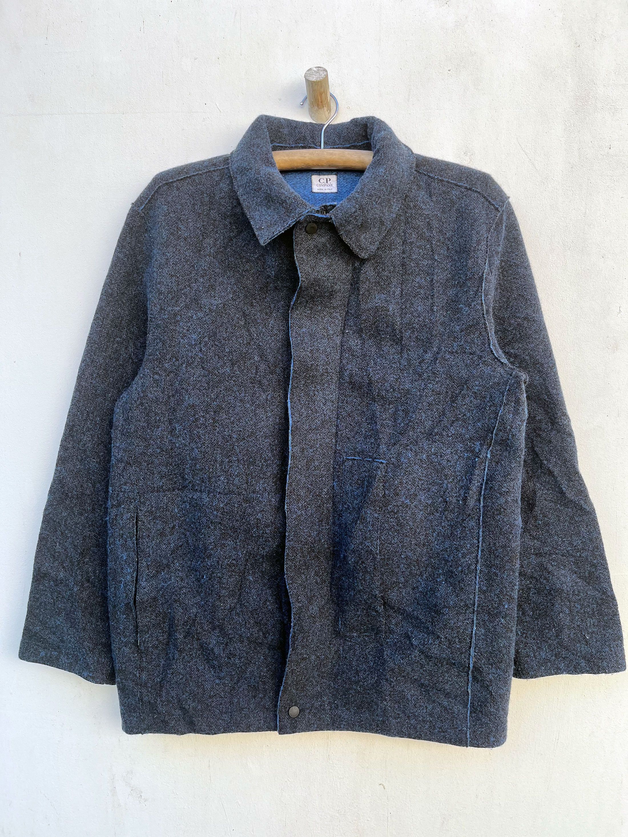 C.P. Company CP Company Snap Button Zipper Collared Wool Coat Jacket Size US S / EU 44-46 / 1 - 1 Thumbnail