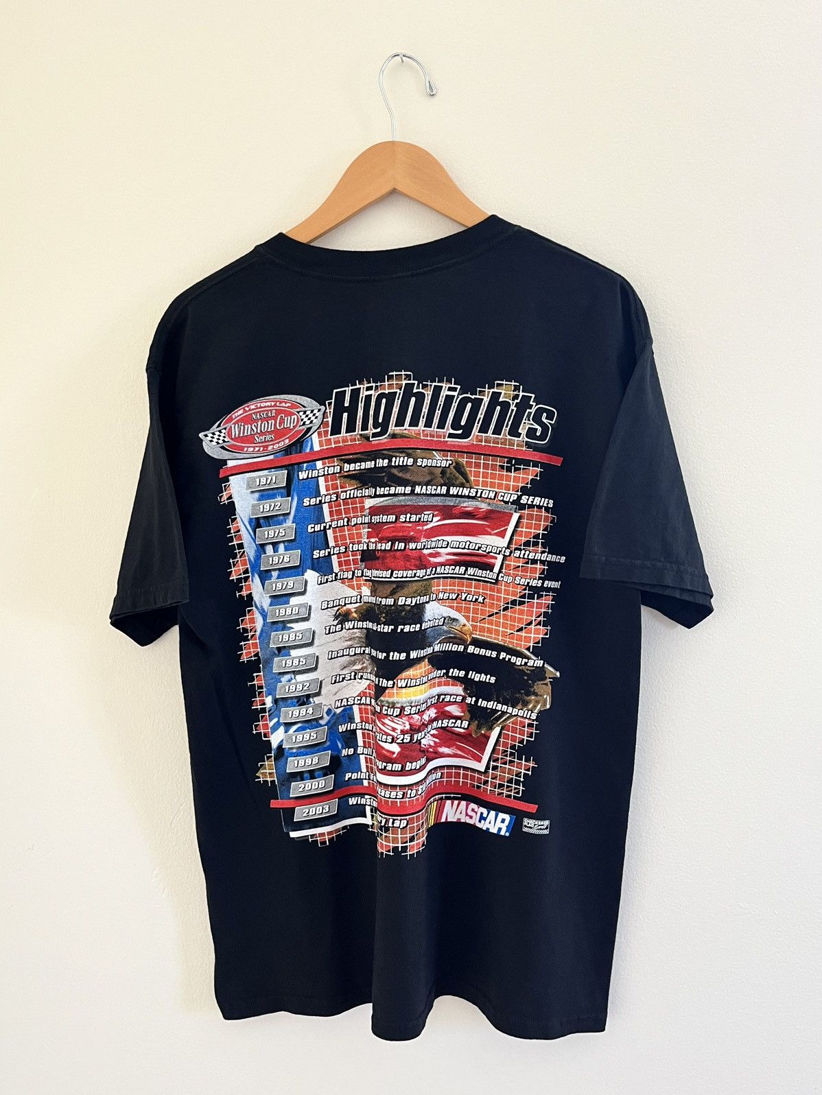 NASCAR Vintage 2003 Nascar Winston Cup Series Final Flight T-Shirt Size US L / EU 52-54 / 3 - 7 Thumbnail