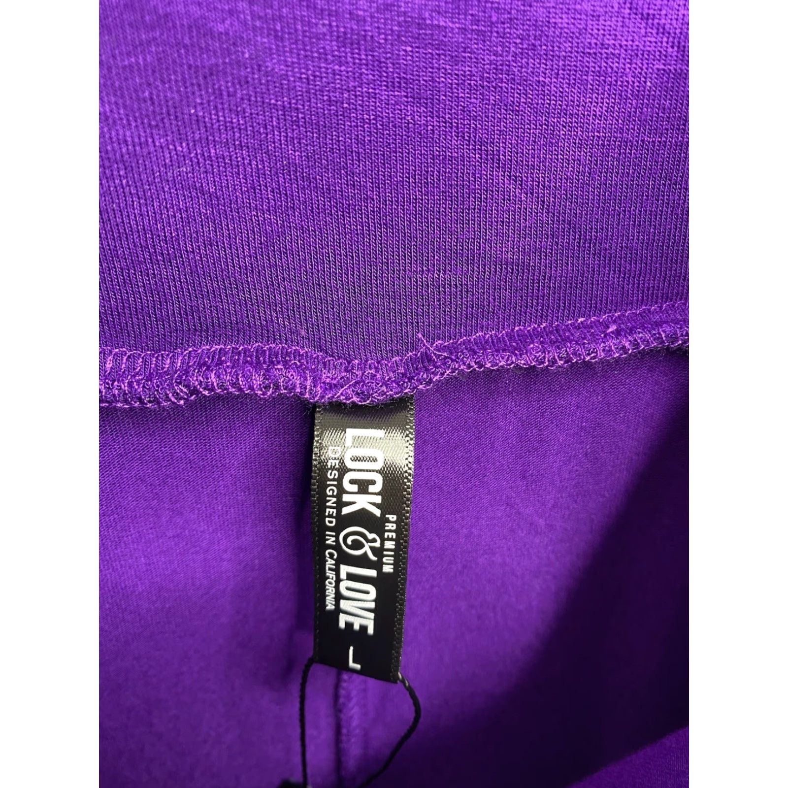 Vintage Lock & Love Skirt Womens L Purple A-Line Waist Foldover Knee Length casual stretch pull on Size 36" / US 14 / IT 50 - 3 Thumbnail