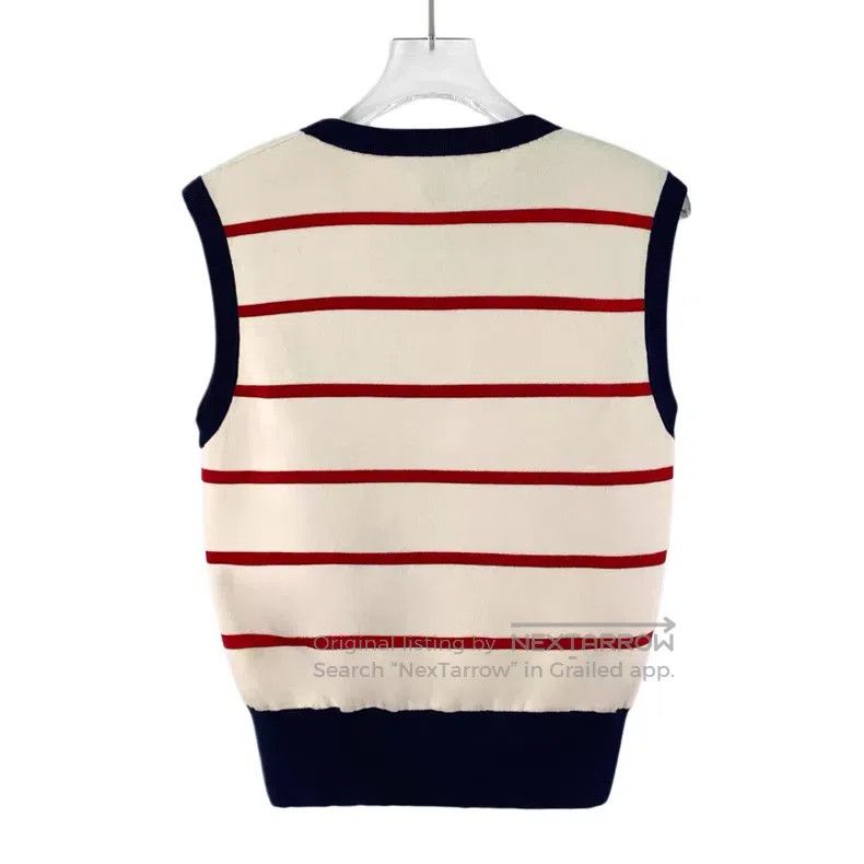 Louis Vuitton Louis Vuitton Color-block striped wool sleeveless knitted Size S / US 4 / IT 40 - 2 Thumbnail