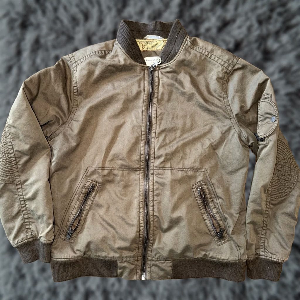Tommy Bahama Tommy Bahama Mens Large Jacket Brown Flight Bomber Island Crafted Perfect Fit Size US L / EU 52-54 / 3 - 1 Thumbnail