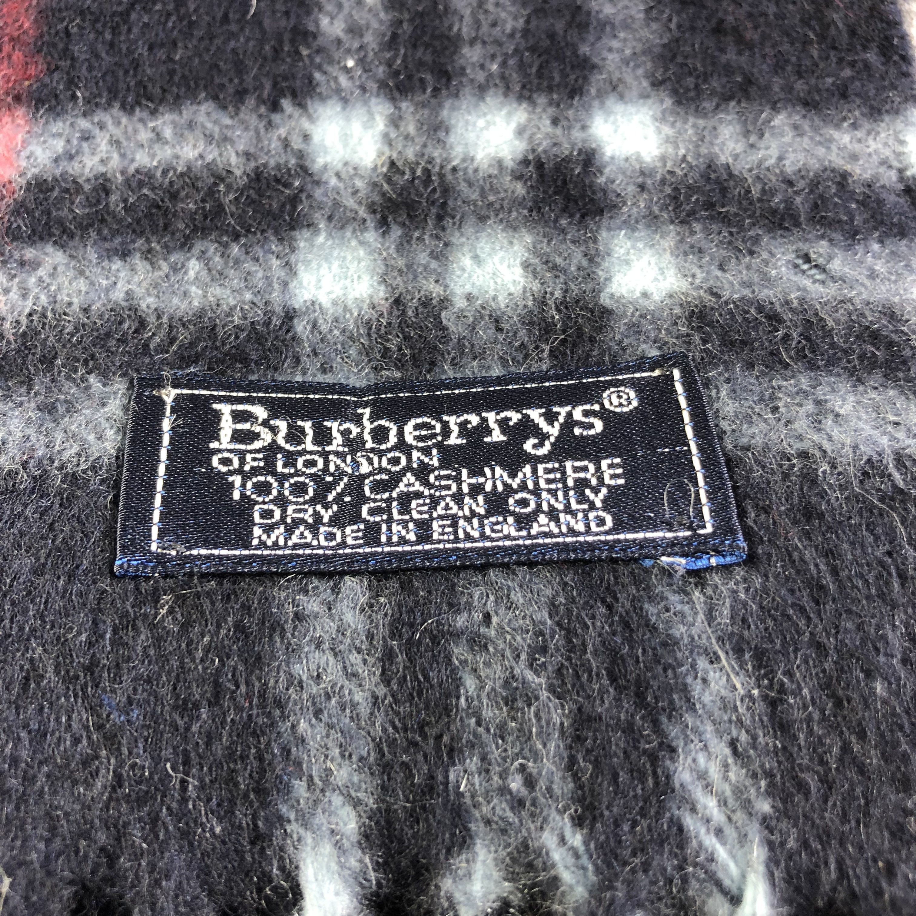 Burberry Burberrys Blue Nova Check Cashmere Scarf Muffler V1595 Size ONE SIZE - 4 Thumbnail