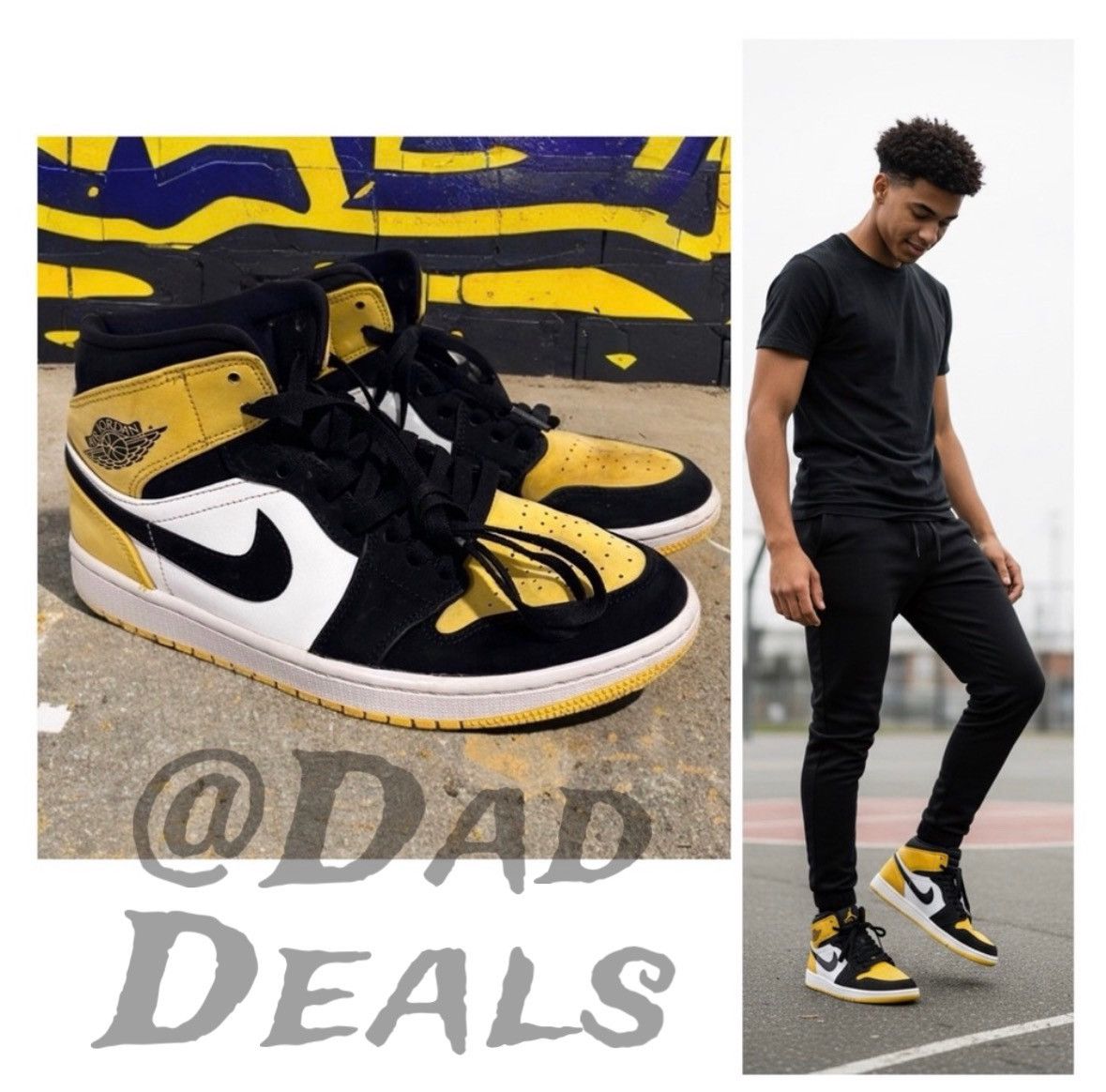 Jordan Brand Air Jordan 1 Mid SE "Yellow Toe" sneakers Suede Leather Size US 8.5 / EU 41-42 - 1 Thumbnail