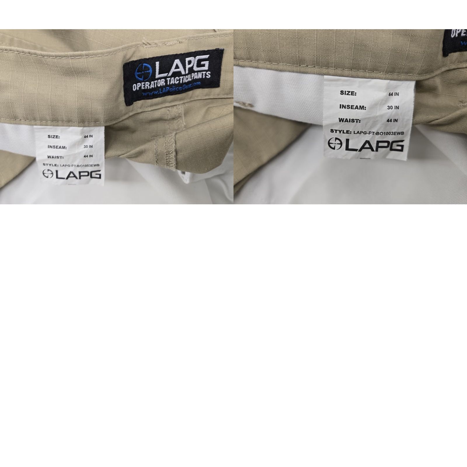 Vintage LAPG Pants Men's 44x30 Cargo Tactical Rip Stop Khaki Beige Pocket Cargo Army 30 Inseam Mens Size US 44 / EU 60 - 9 Thumbnail