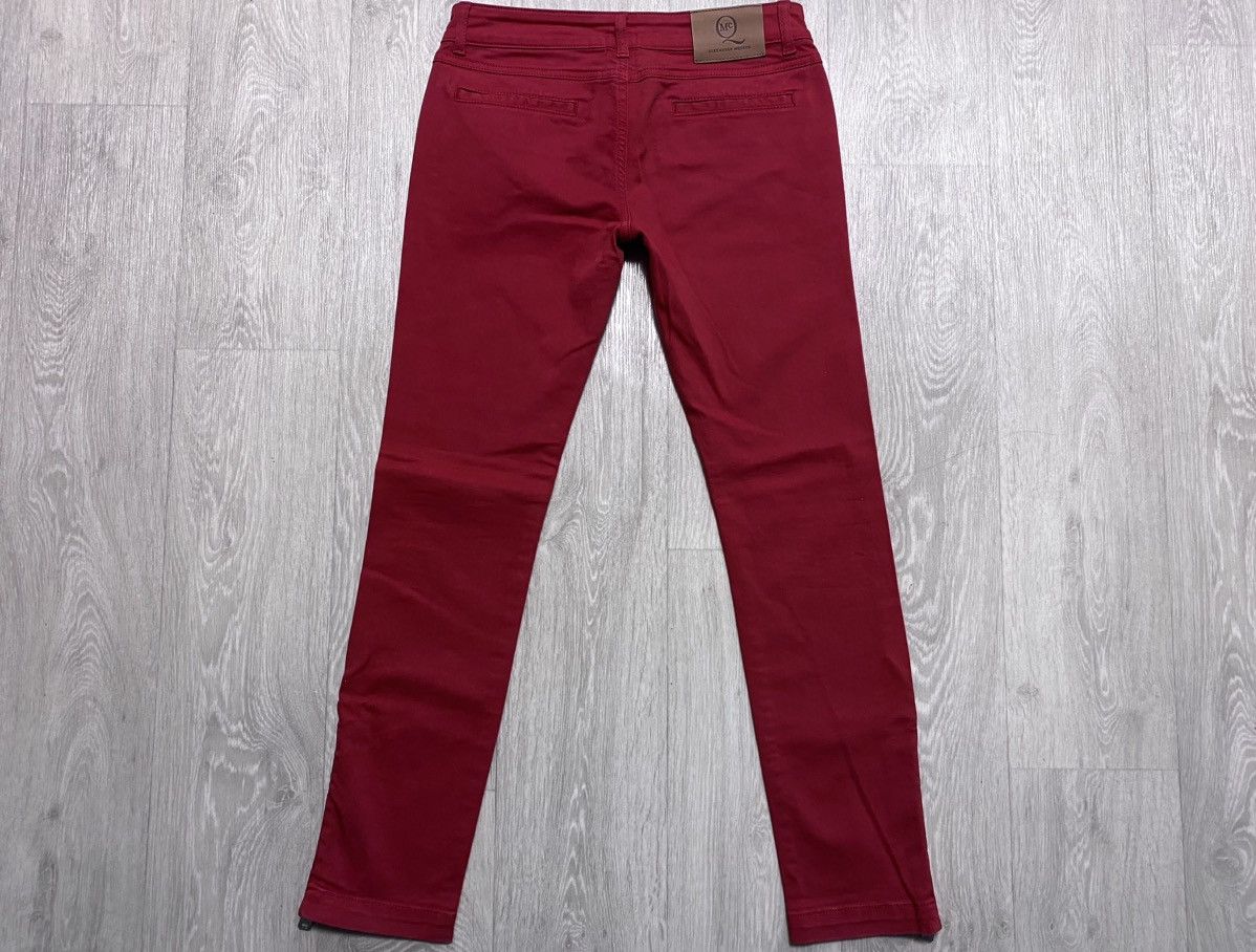 Alexander McQueen 2013 Alexander McQueen McQ Red Zip Slim Fit Jeans Denim Size 26" / US 2 / IT 38 - 7 Thumbnail