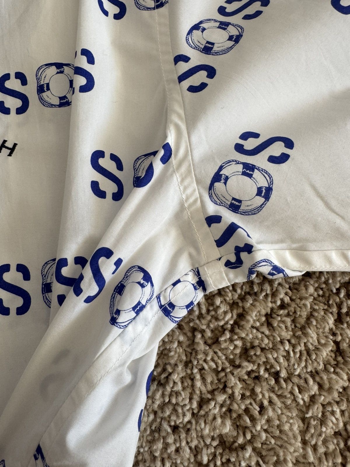 Noah Noah “SOS” button up - grail Size US M / EU 48-50 / 2 - 4 Thumbnail