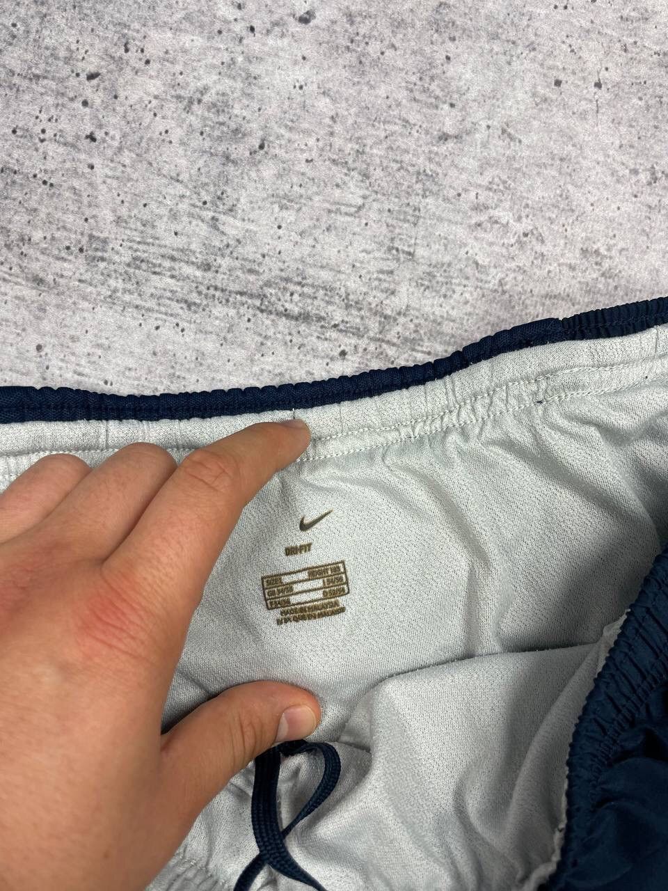 Nike × Vintage Vintage Nike 90’s Y2K Style Drill Blue Nylon Dri-Fit Shorts Size US 34 / EU 50 - 8 Thumbnail