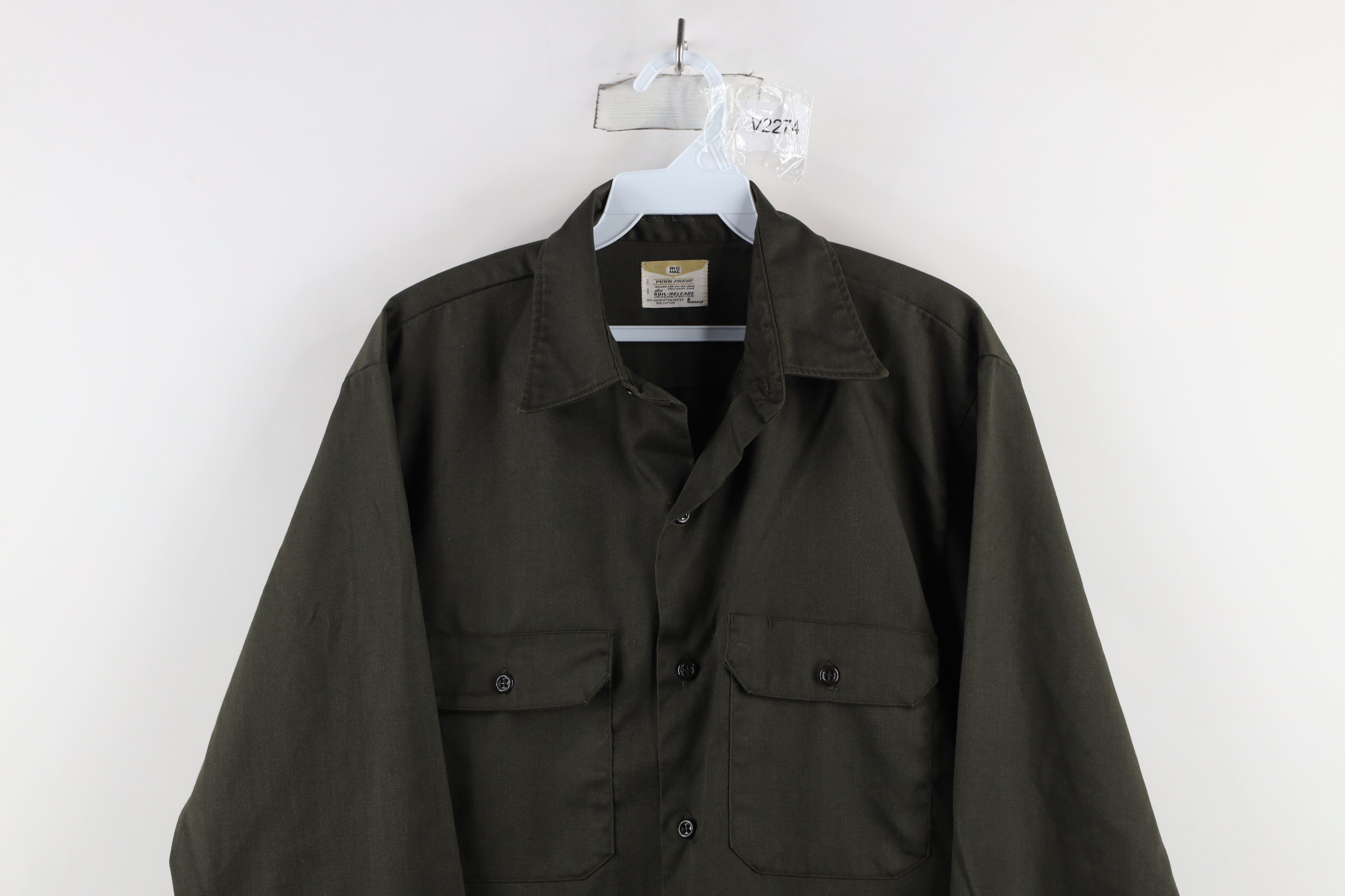 Vintage Vintage 60s Big Mac Release Workwear Button Shirt Green USA Size US M / EU 48-50 / 2 - 2 Thumbnail