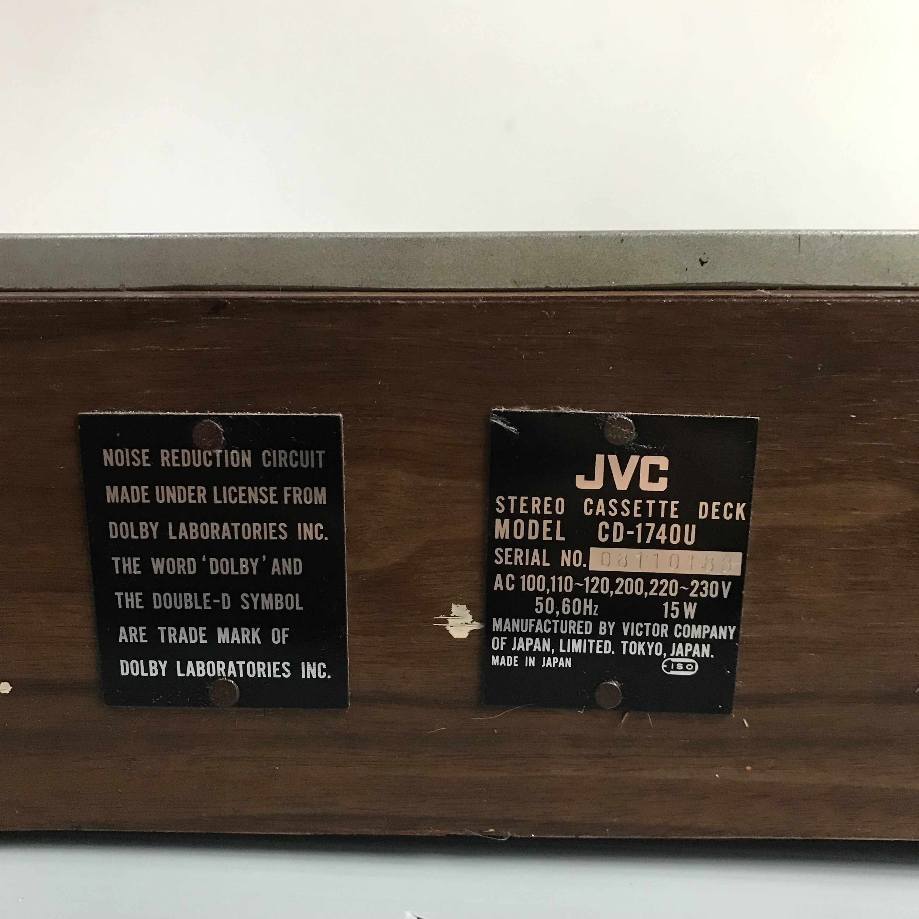 Electric Cottage Vintage JVC CD-1740B Cassette Tape Deck 1974 made in japan Size ONE SIZE - 5 Thumbnail