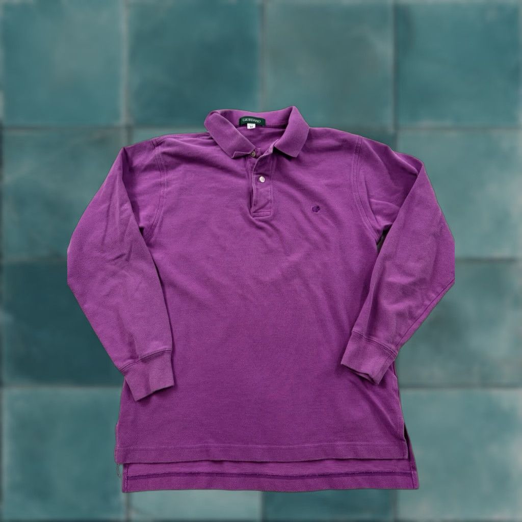 Vintage VINTAGE Giordano Shirt Womens Medium Purple Polo Long Sleeve Collared Ladies Size M / US 6-8 / IT 42-44 - 1 Thumbnail