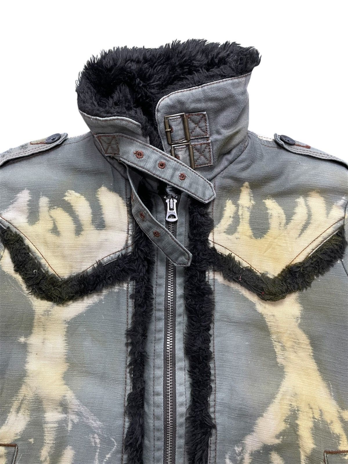 20471120 2000s MISS 503 GOA STYLE Avant-Garde FAUXFUR JACKET Size US M / EU 48-50 / 2 - 4 Thumbnail