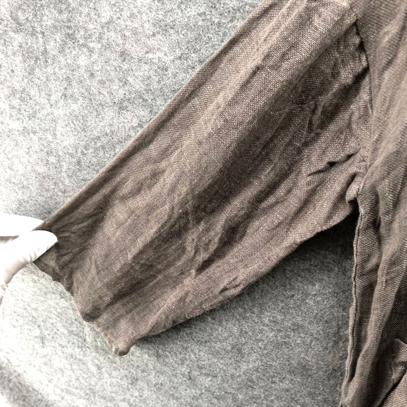 Zara VINTAGE Zara 100% Linen Open Front Kimono Cardigan Womens XS-S Brown Gauze Longline Size XS / US 0-2 / IT 36-38 - 5 Thumbnail