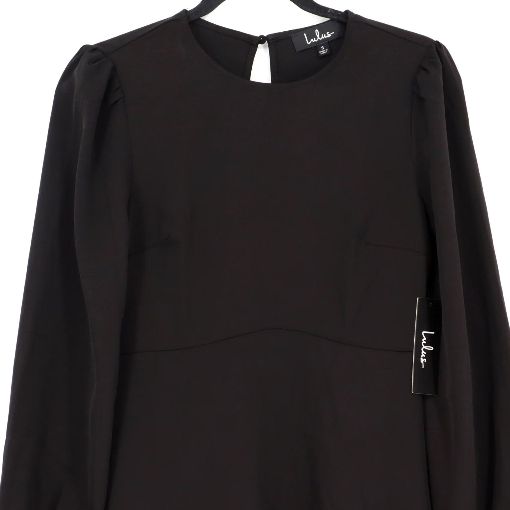 Lulus Lulus Follow Me Black Long Sleeve Mini Dress Women's S NWT Size S / US 4 / IT 40 - 4 Thumbnail