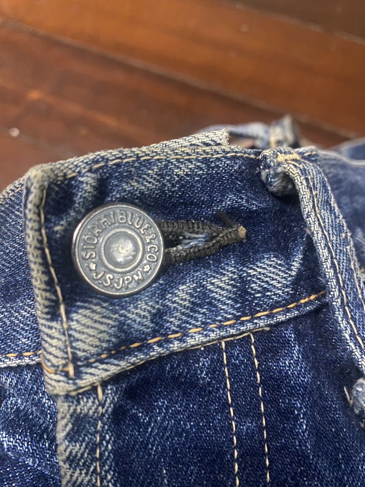 Pherrow's Pherrow’s Stormy Blue lot 404 Flared Denim Jeans distressed Size US 30 / EU 46 - 10 Thumbnail