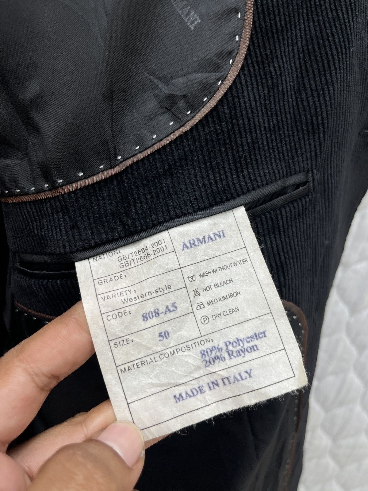 Giorgio Armani 🔥STEALS🔥 GIORGIO ARMANI CORDUROY BLAZER JACKET Size 50R - 13 Thumbnail