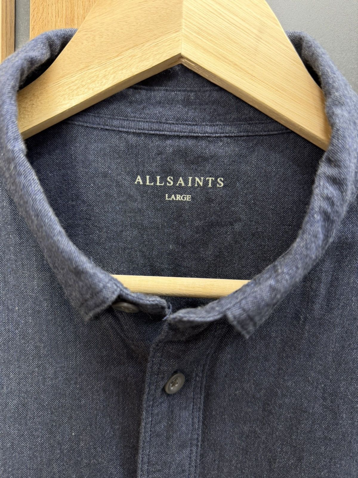 Allsaints Allsaints Millard Long Sleeve Cotton Shirt Size L Size US L / EU 52-54 / 3 - 6 Thumbnail