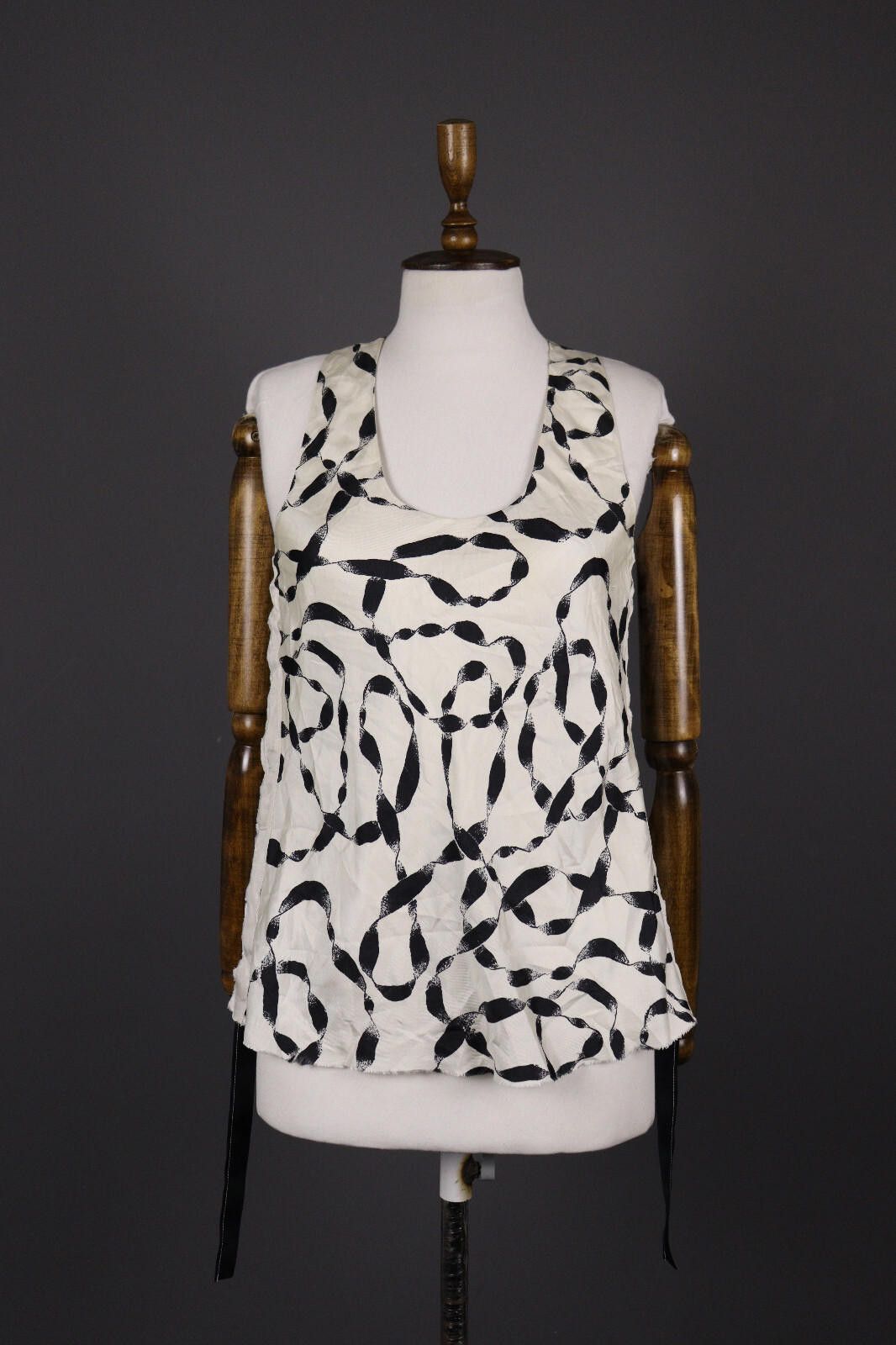Helmut Lang Helmut Lang White Designed Printed Tank Top Shirt Size M Size M / US 6-8 / IT 42-44 - 1 Thumbnail