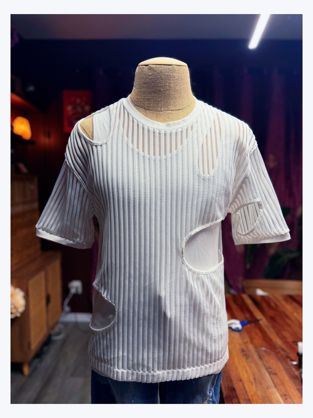 Other Avant-Garde Cutout Top Set – White Tank + Textured Mesh Size US M / EU 48-50 / 2 - 1 Thumbnail