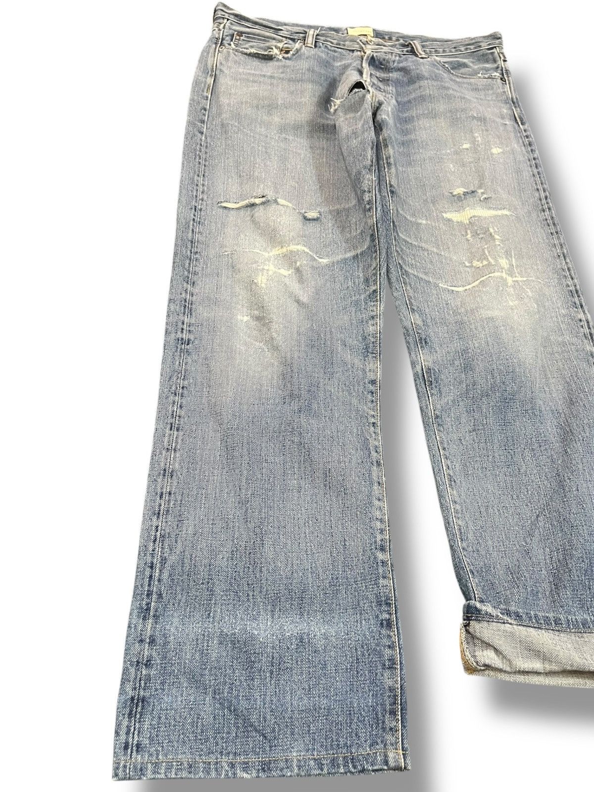 Fabric Brand & Co. × POST ARCHIVE FACTION (PAF) × Simon Miller Vintage Simon Miller Selvedge Ripped Distressed Denim Size US 35 - 3 Thumbnail