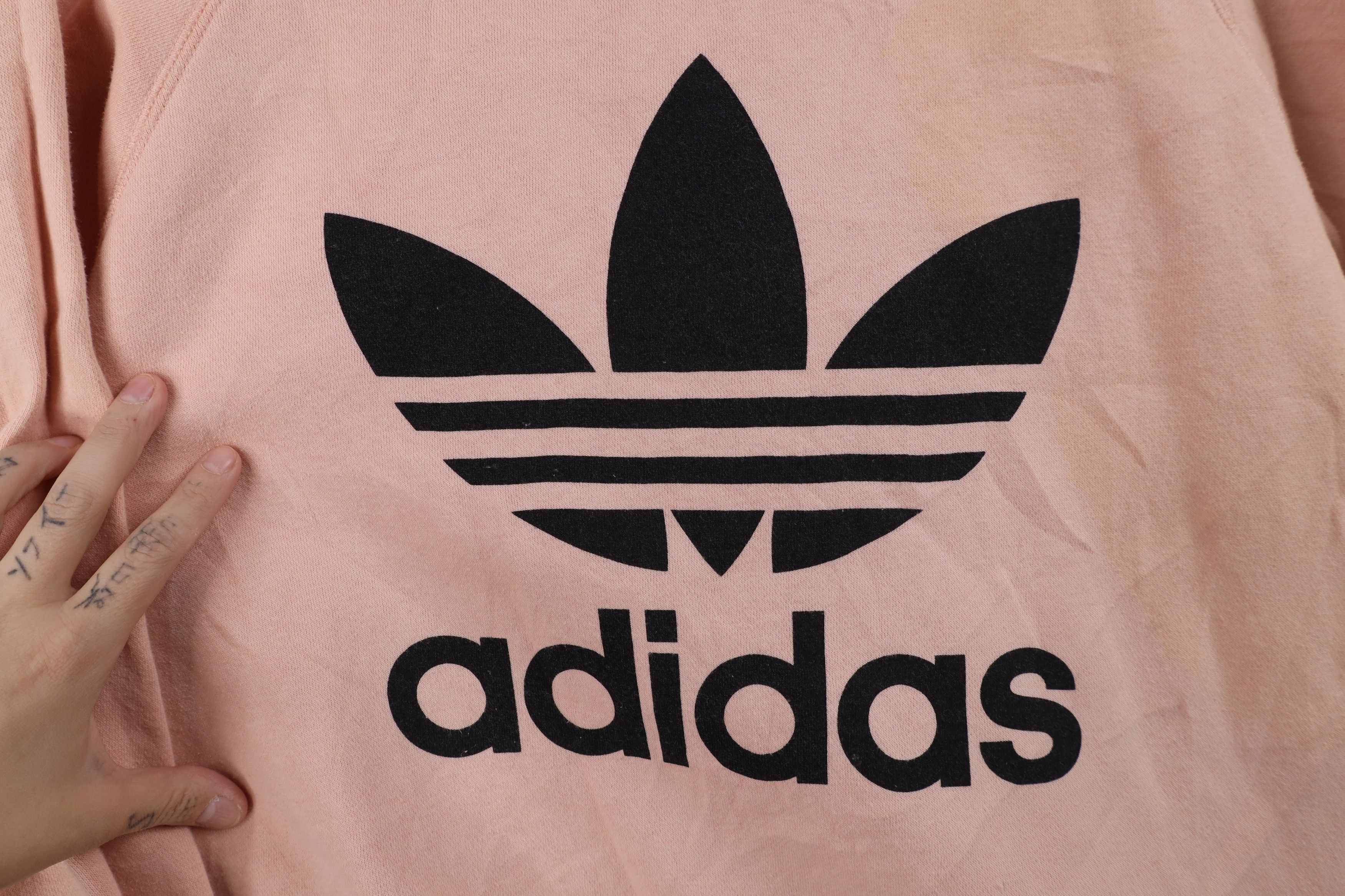 Adidas Y2K Adidas Spell Out Big Logo Crewneck Sweatshirt Pink Size S / US 4 / IT 40 - 5 Thumbnail