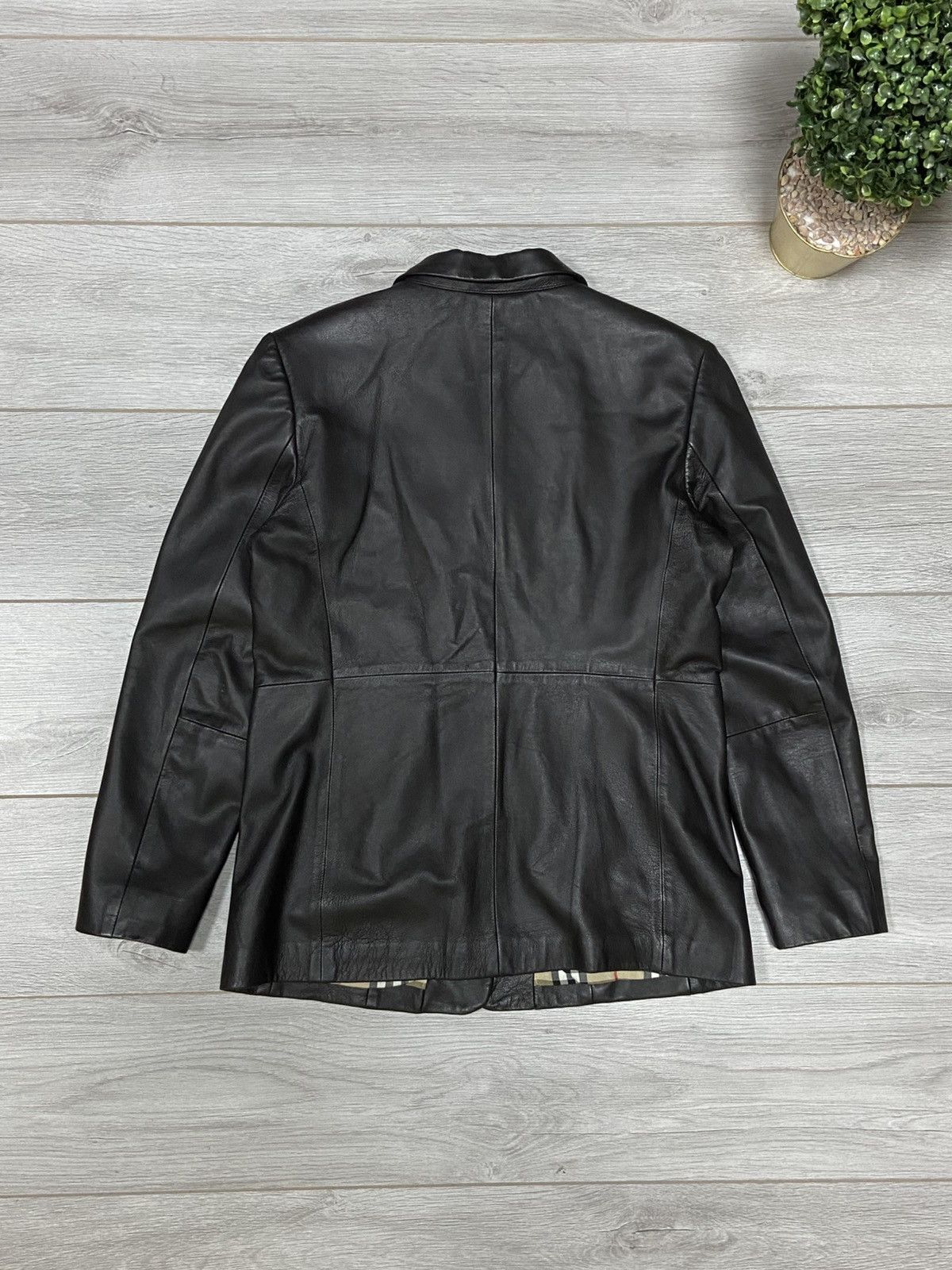 Burberry Burberry leather jacket nova check zip wool Size L / US 10 / IT 46 - 14 Thumbnail