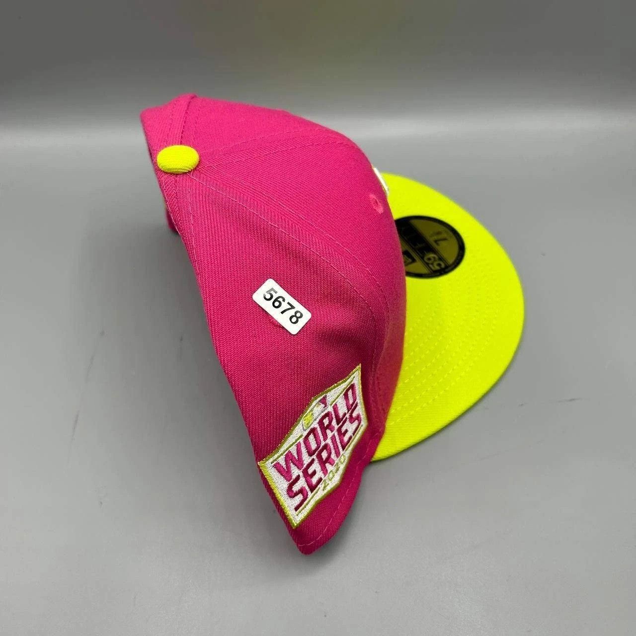 New Era Los Angeles LA Dodgers Hat Men 7 1/8 Pink MLB Fitted Cap New Size ONE SIZE - 9 Thumbnail