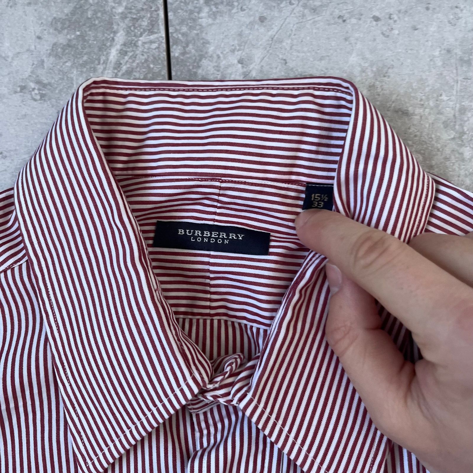 Burberry Burberry London Men’s Red Button-Up Shirt – Size 15.5/33 Size US M / EU 48-50 / 2 - 5 Thumbnail