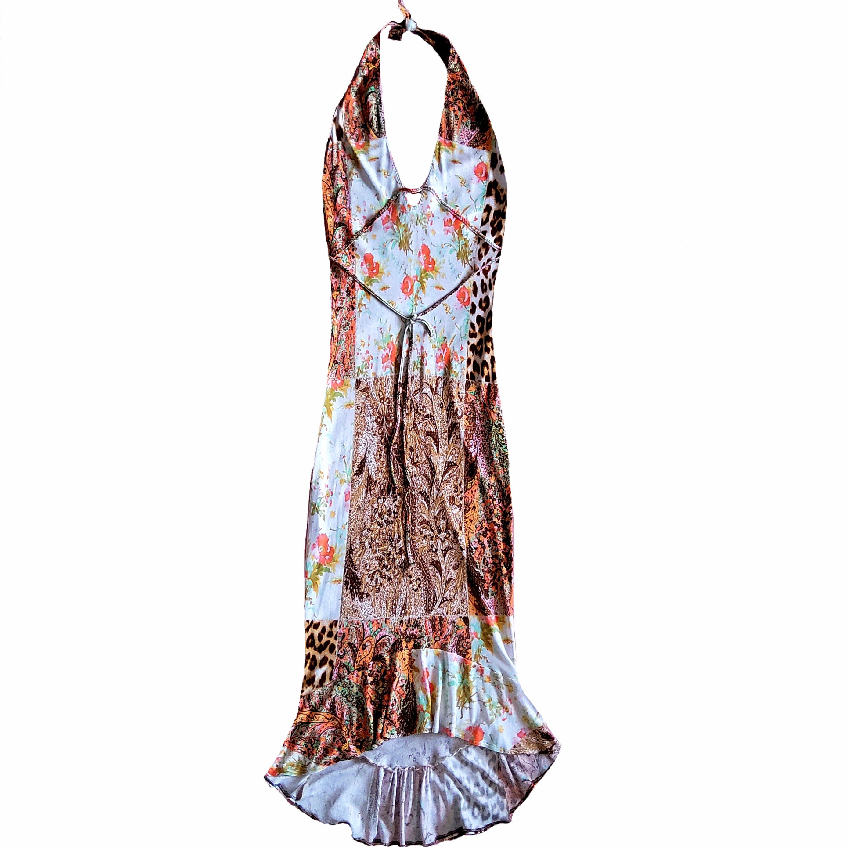 Roberto Cavalli Roberto Cavalli vintage 2003 patchwork halter midi dress Size M / US 6-8 / IT 42-44 - 1 Thumbnail