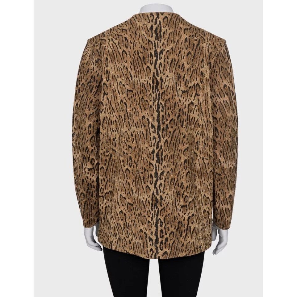 Saint Laurent Paris Saint Laurent Animal Print Wool Blend Cardigan XS Size XS / US 0-2 / IT 36-38 - 4 Thumbnail