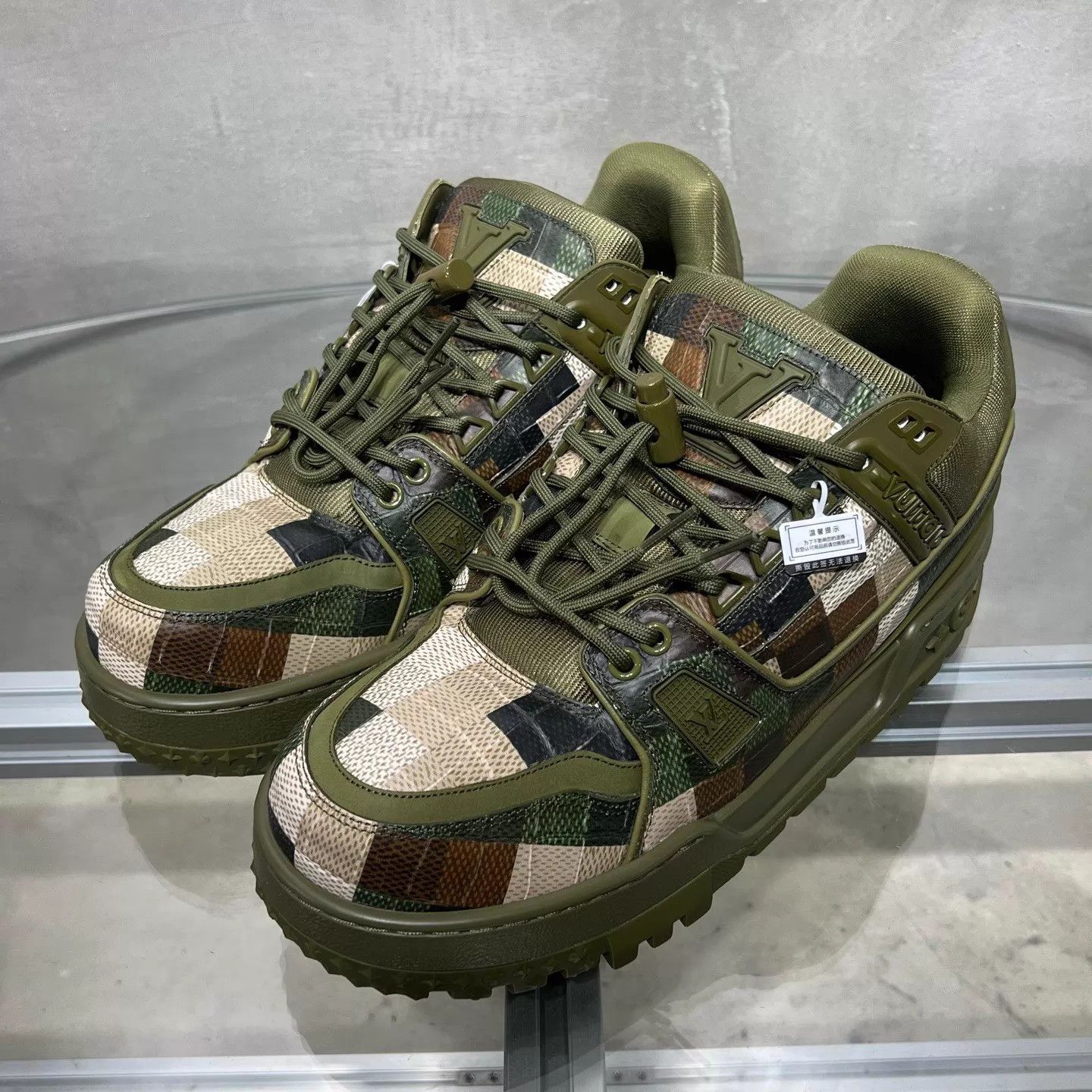 Louis Vuitton LV Trainer Maxi Green Camo Monogram UK7.5 New Size US 8.5 / EU 41-42 - 2 Thumbnail