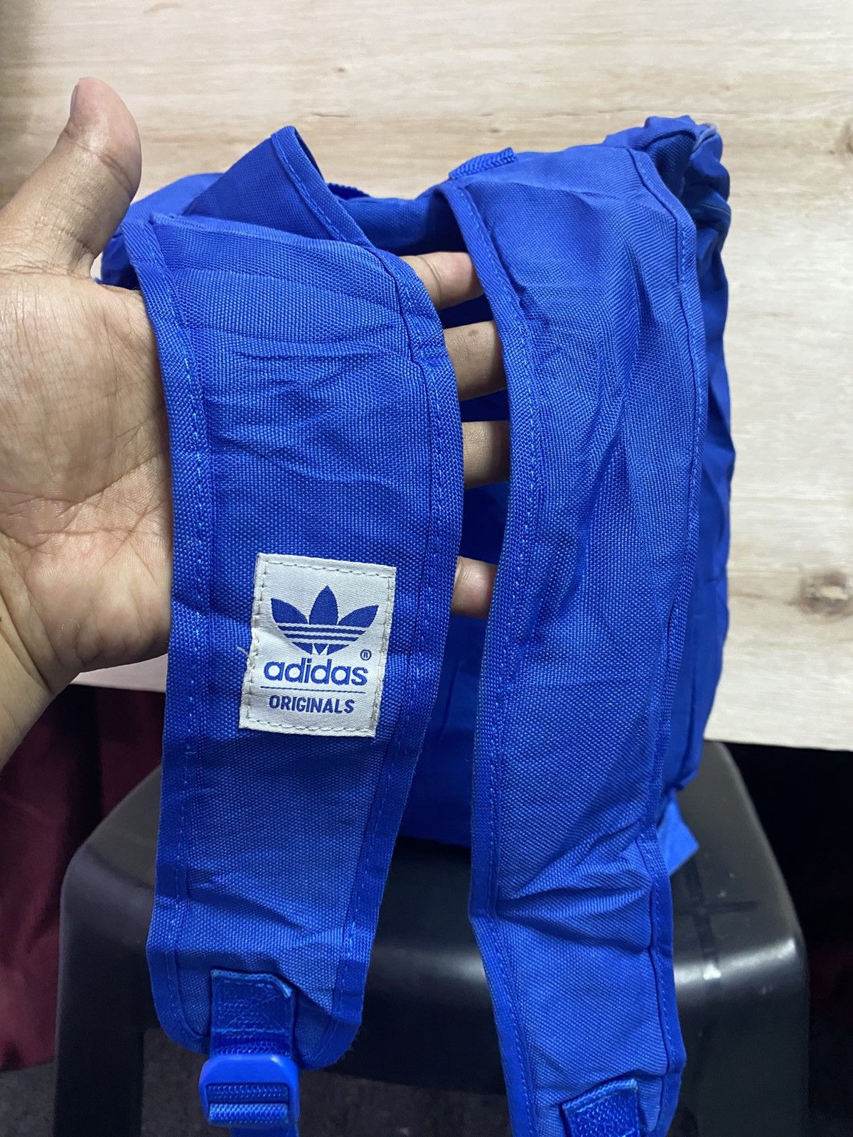 Adidas Adidas Originals Classic Trefoil backpack in blue. Size ONE SIZE - 4 Thumbnail