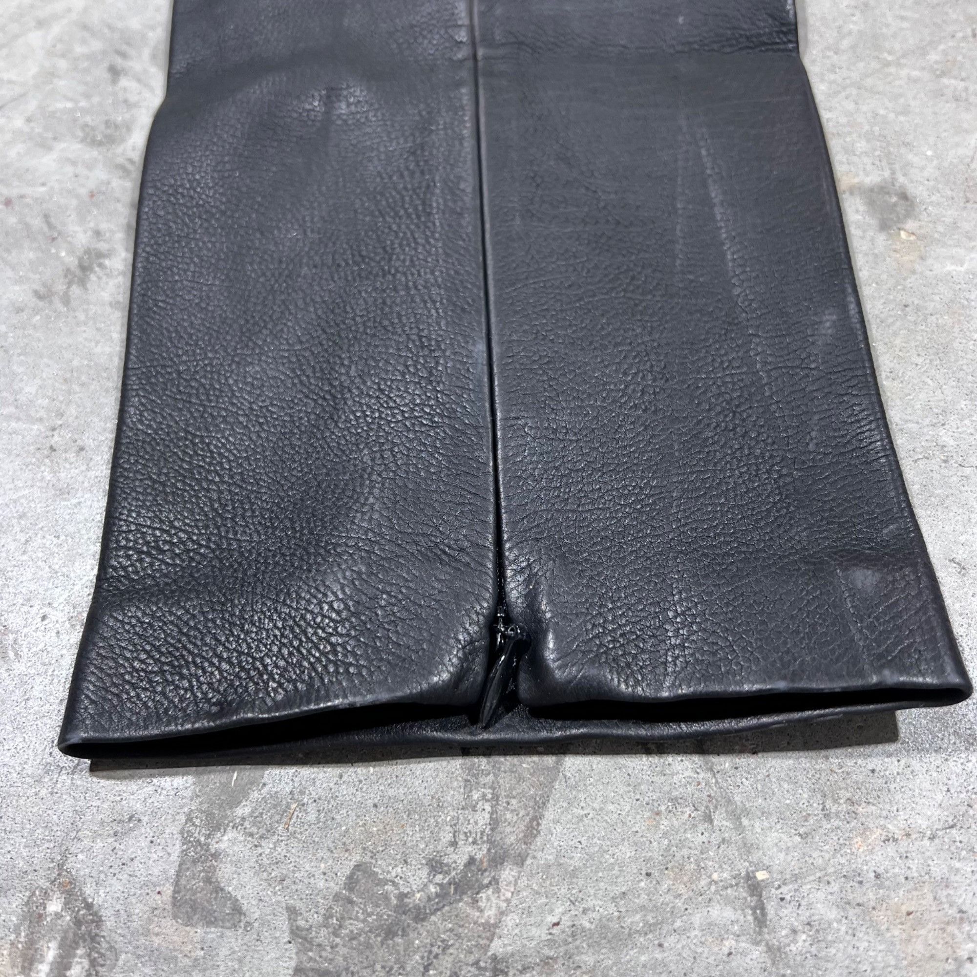 Harley Davidson NEW HARLEY DAVIDSON WOMEN'S STRETCH LEATHER LEGGINGS SZ M Size 28" / US 6 / IT 42 - 4 Thumbnail