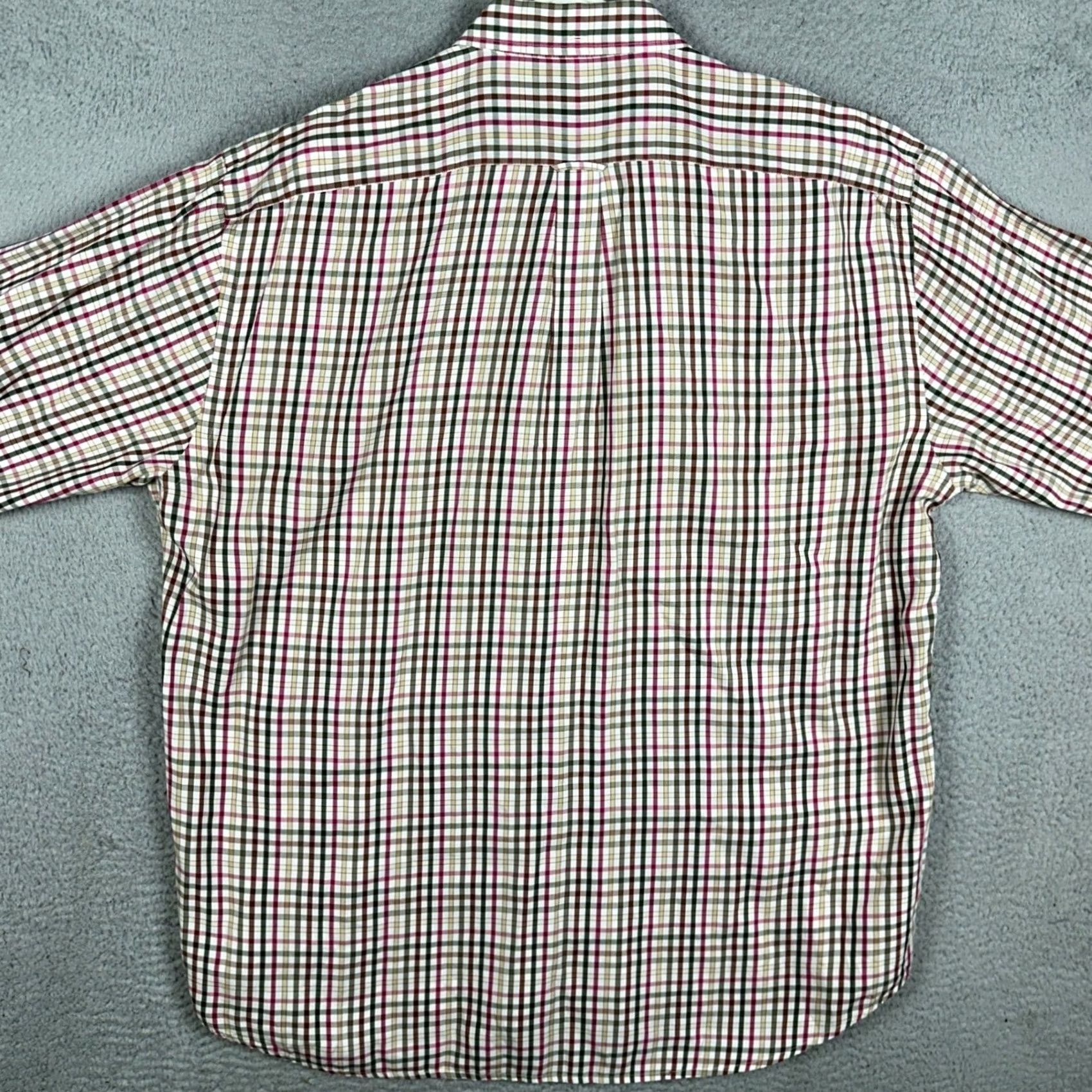 Faconnable Faconnable Shirt Mens XL Pink/Green Check Button-Down Long Sleeve Casual Logo Size US XL / EU 56 / 4 - 3 Thumbnail