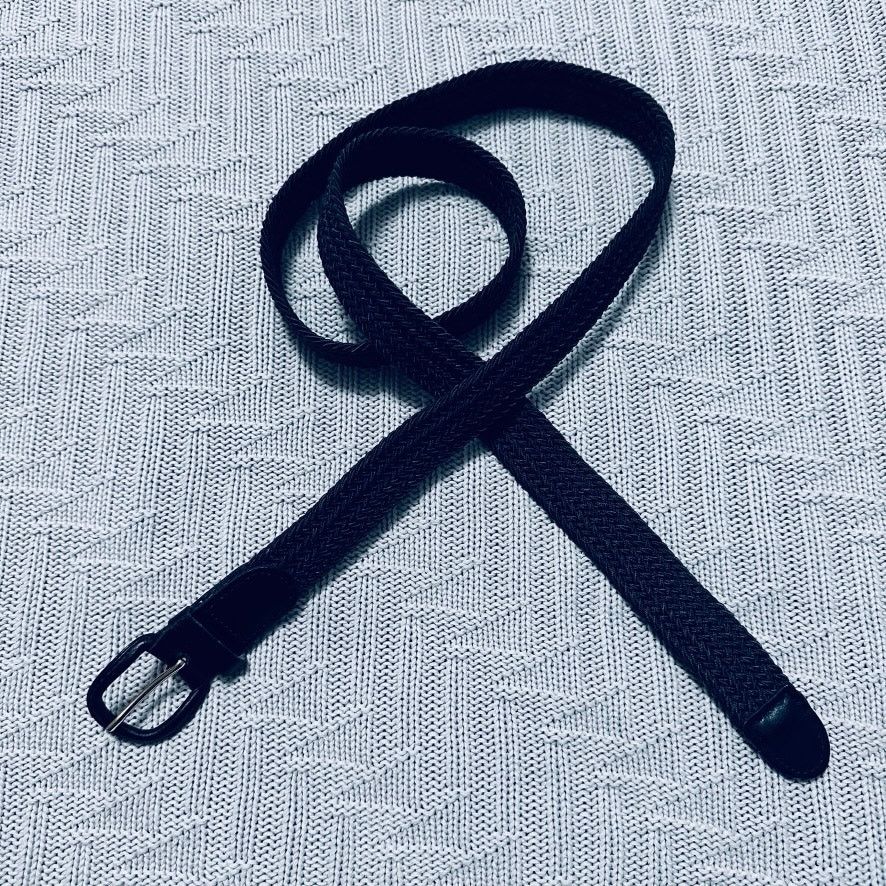 Vintage Vintage black bonded leather belt Size 42 - 1 Thumbnail