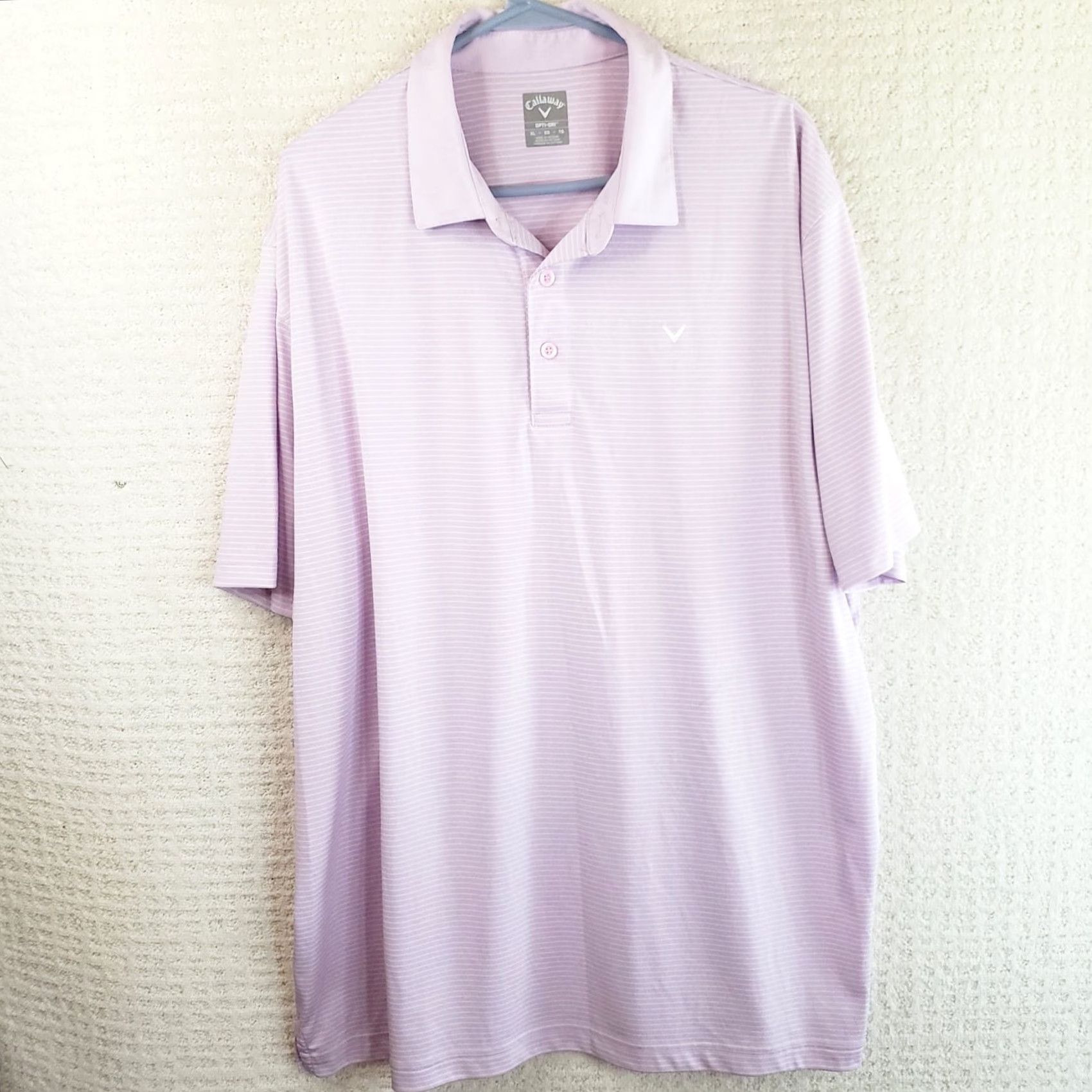 Callaway VINTAGE Callaway Opti Dri Polo Shirt Striped Short Sleeve Mens XL Pink XS? Size US XL / EU 56 / 4 - 2 Thumbnail