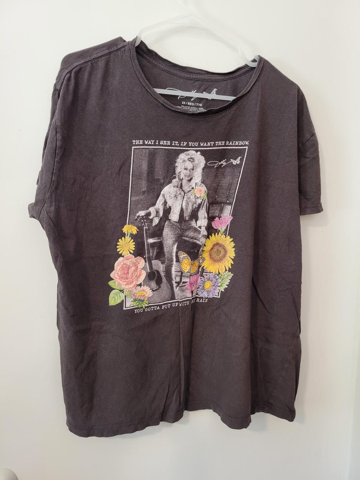 Other Vintage Dolly Parton T-Shirt with Floral Design Size XXL / US 16-18 / IT 52-54 - 1 Thumbnail