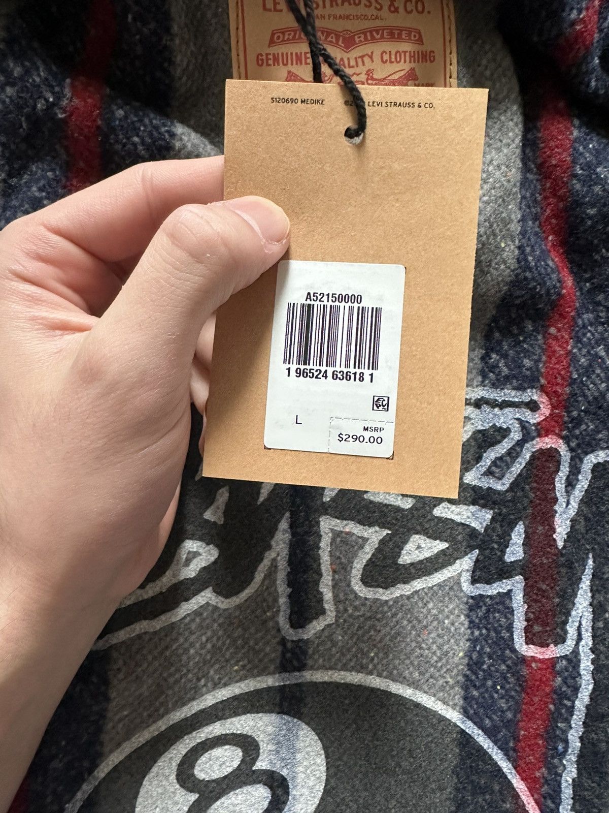 Levi's × Stussy Stussy Levi’s Embossed Trucker Jacket Size US L / EU 52-54 / 3 - 7 Thumbnail