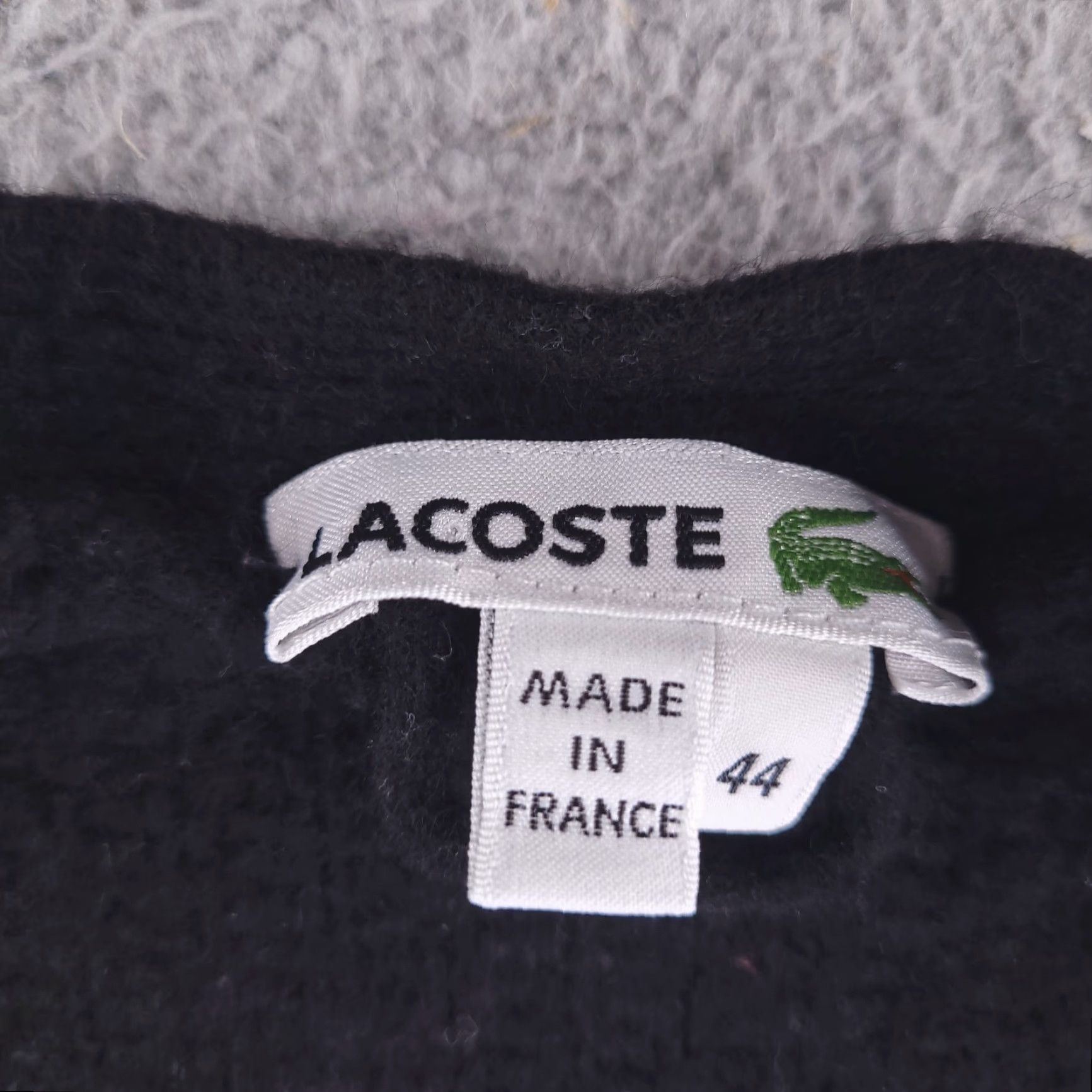 Lacoste Lacoste Sweater Womens Small Black Wool Knit Cardigan S Wool Black Womens Small CardiganSweater Size S / US 4 / IT 40 - 2 Thumbnail