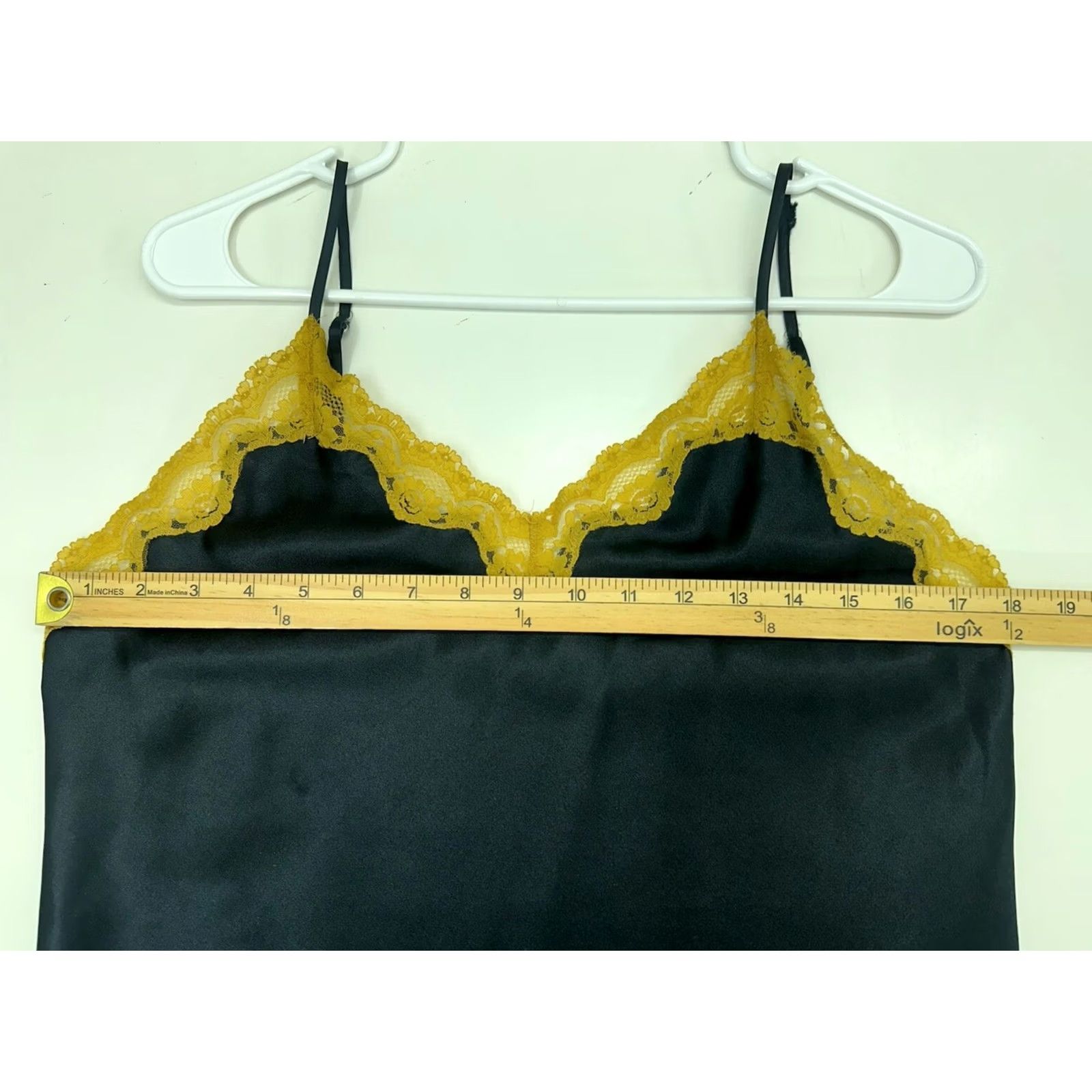 Vintage VINTAGE Edgemont Womens Nightgown Gown Sleeveless V-Neck Black 80s 90s Nightwear VTG Womens M Black Lace Trim Size ONE SIZE - 6 Thumbnail