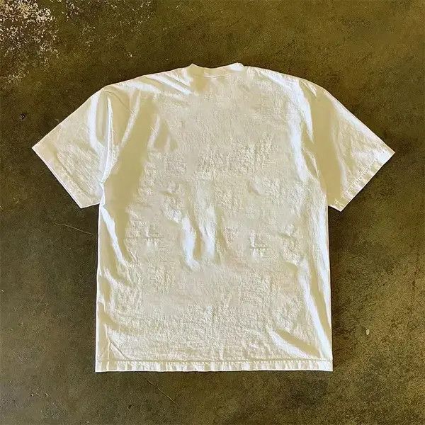 Japanese Brand Hirase x Mint White street washed retro fan pattern t-shirt Size US M / EU 48-50 / 2 - 2 Thumbnail