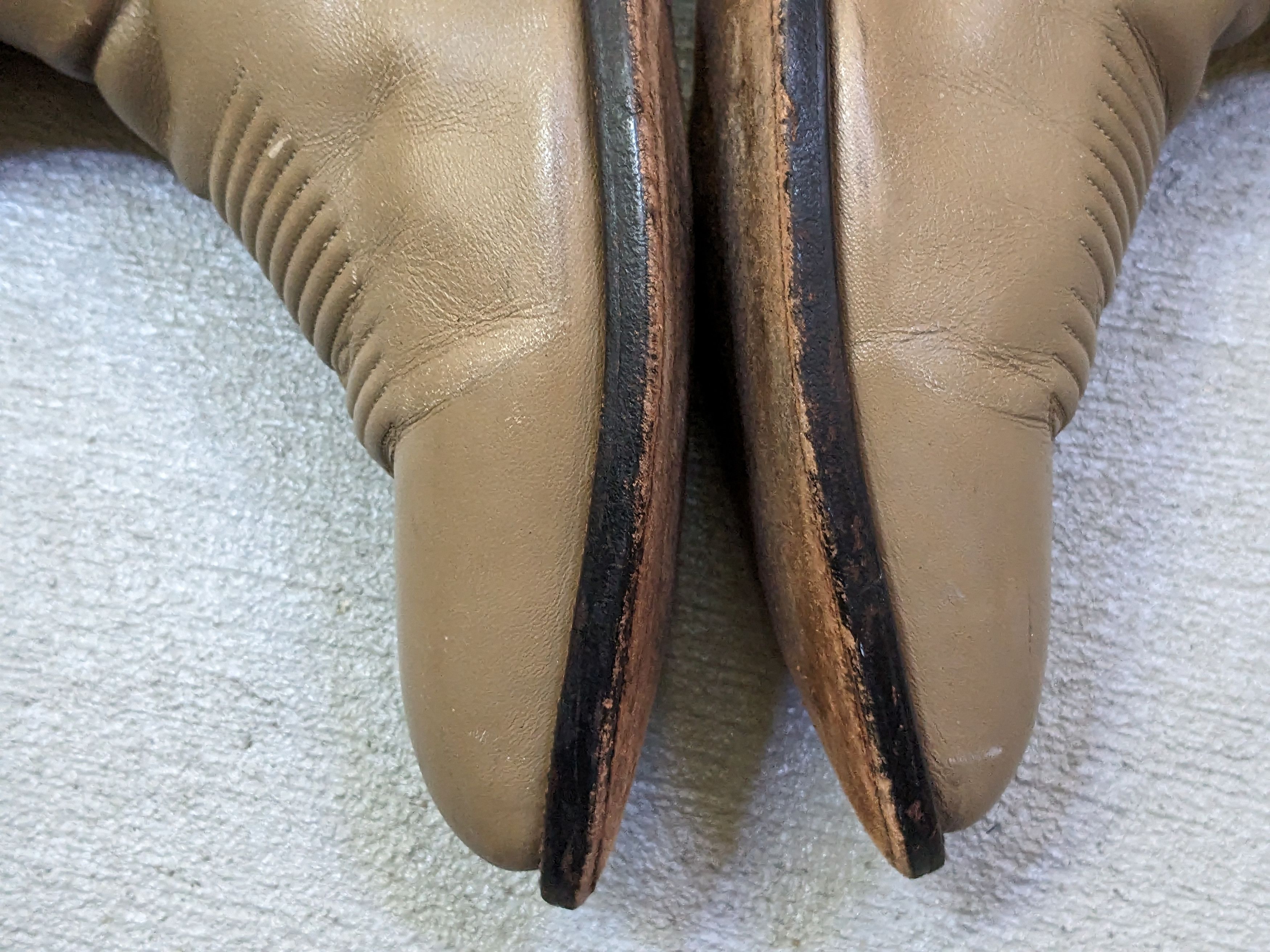 Genuine Leather El Dorado Cowboy Boots Taupe Leather 9 Western Botas Size US 9 / EU 42 - 8 Thumbnail