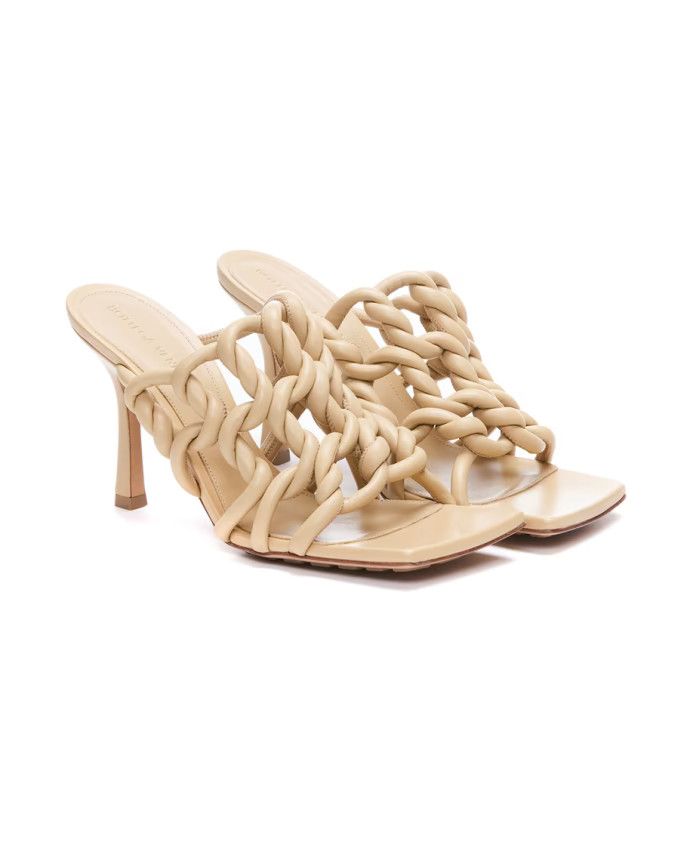 Bottega Veneta Bottega Veneta Stretch 90 Leather Mules in Cane Sugar 38.5 Size US 8.5 / IT 38.5 - 1 Thumbnail