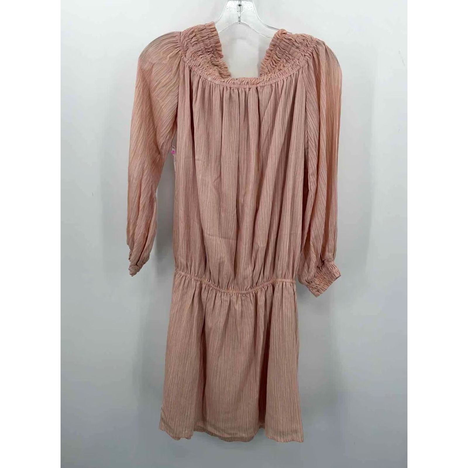 Pinko Line + Dot Pink Short Long Sleeve Dress | Pre-Owned | Medium | Regular Size Size M / US 6-8 / IT 42-44 - 3 Thumbnail