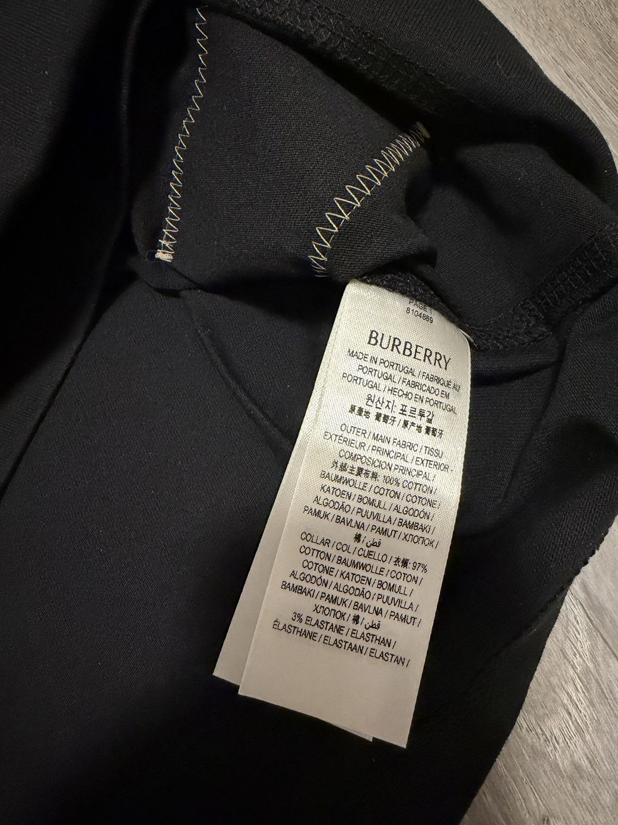 Burberry Burberry Check Label Cotton T-shirt Size US M / EU 48-50 / 2 - 3 Thumbnail
