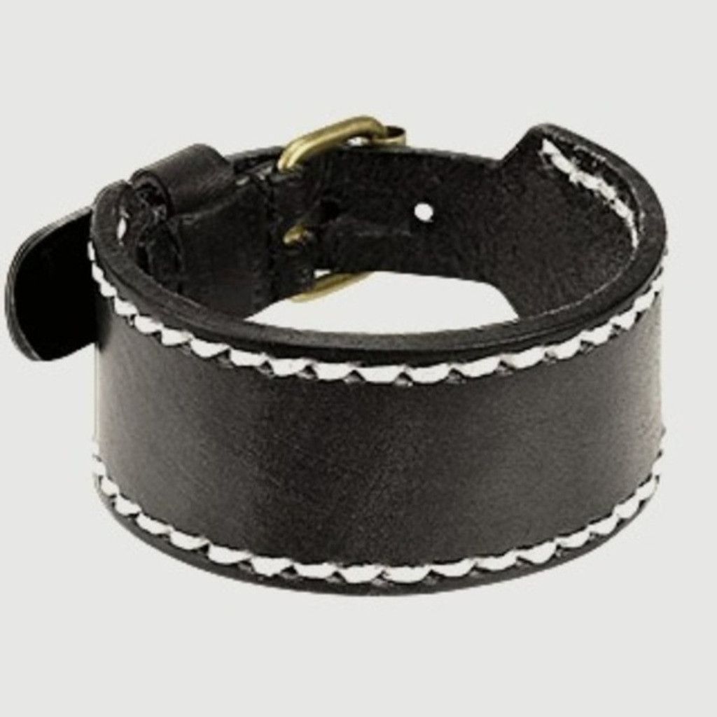 Spikes and sparrow Black Leather Bracelet with‎ Buckle End Closure Size ONE SIZE - 1 Thumbnail