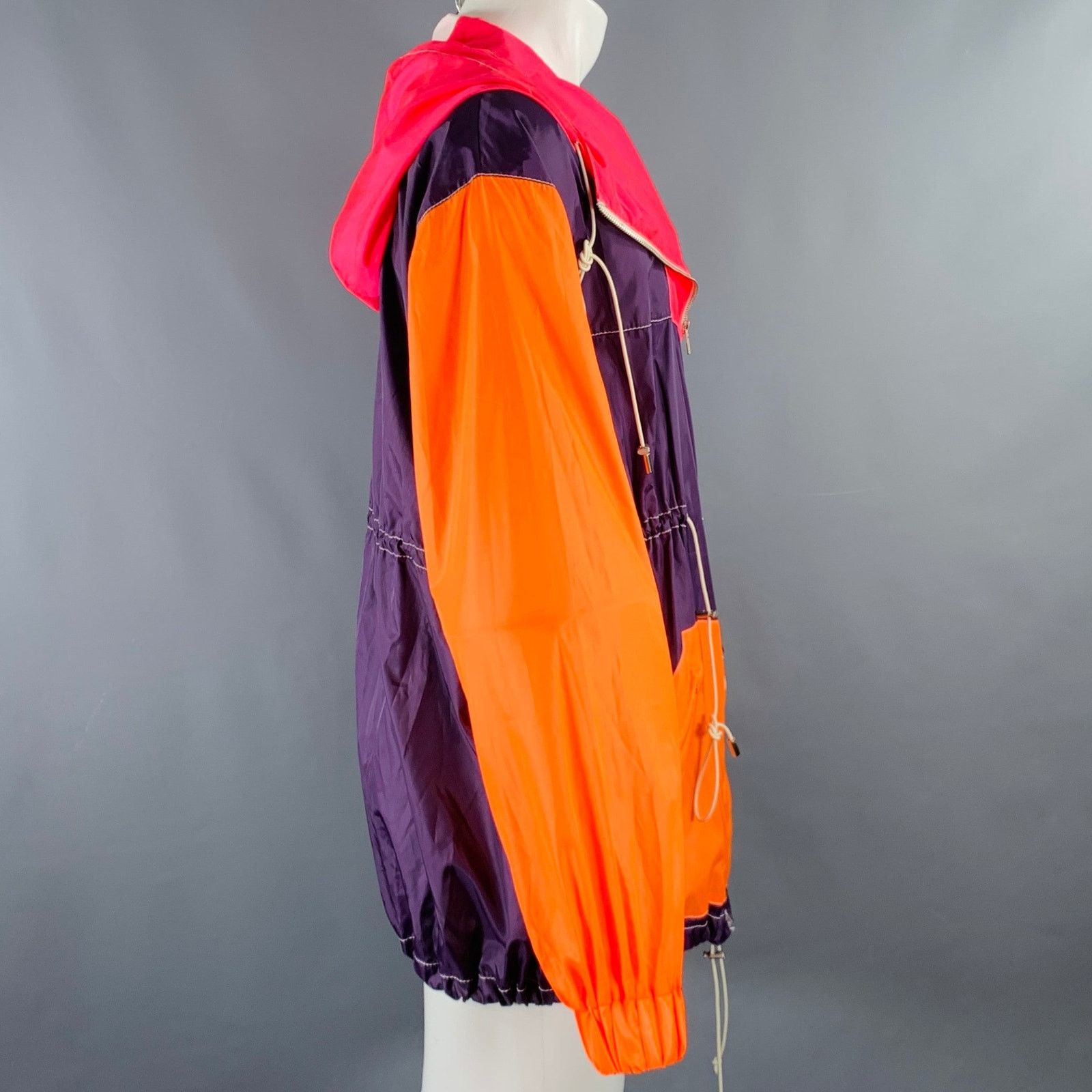 Prabal Gurung PRABAL GURUNG M Purple Orange Pink Color Block Nylon Jacket Size US M / EU 48-50 / 2 - 2 Thumbnail