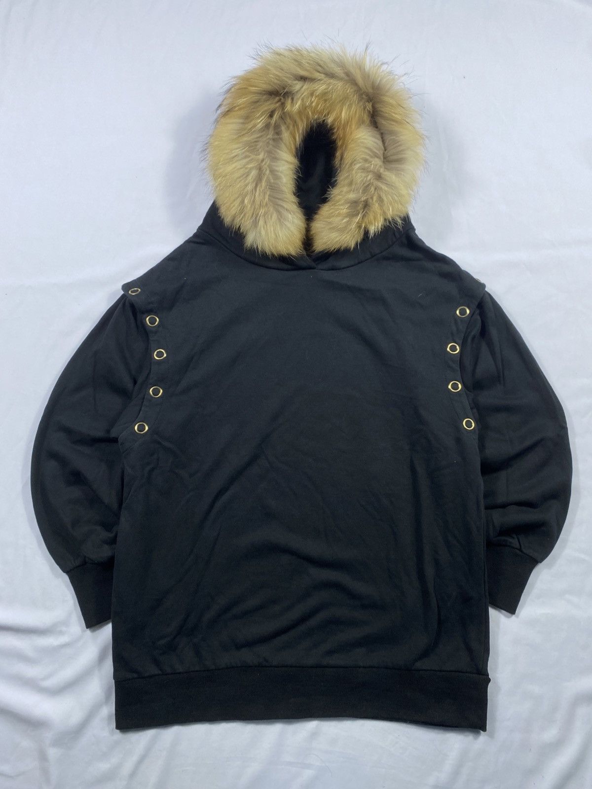 Hysteric Glamour Japanese Black Studed Gothic punk fur hoodie Size US L / EU 52-54 / 3 - 1 Thumbnail