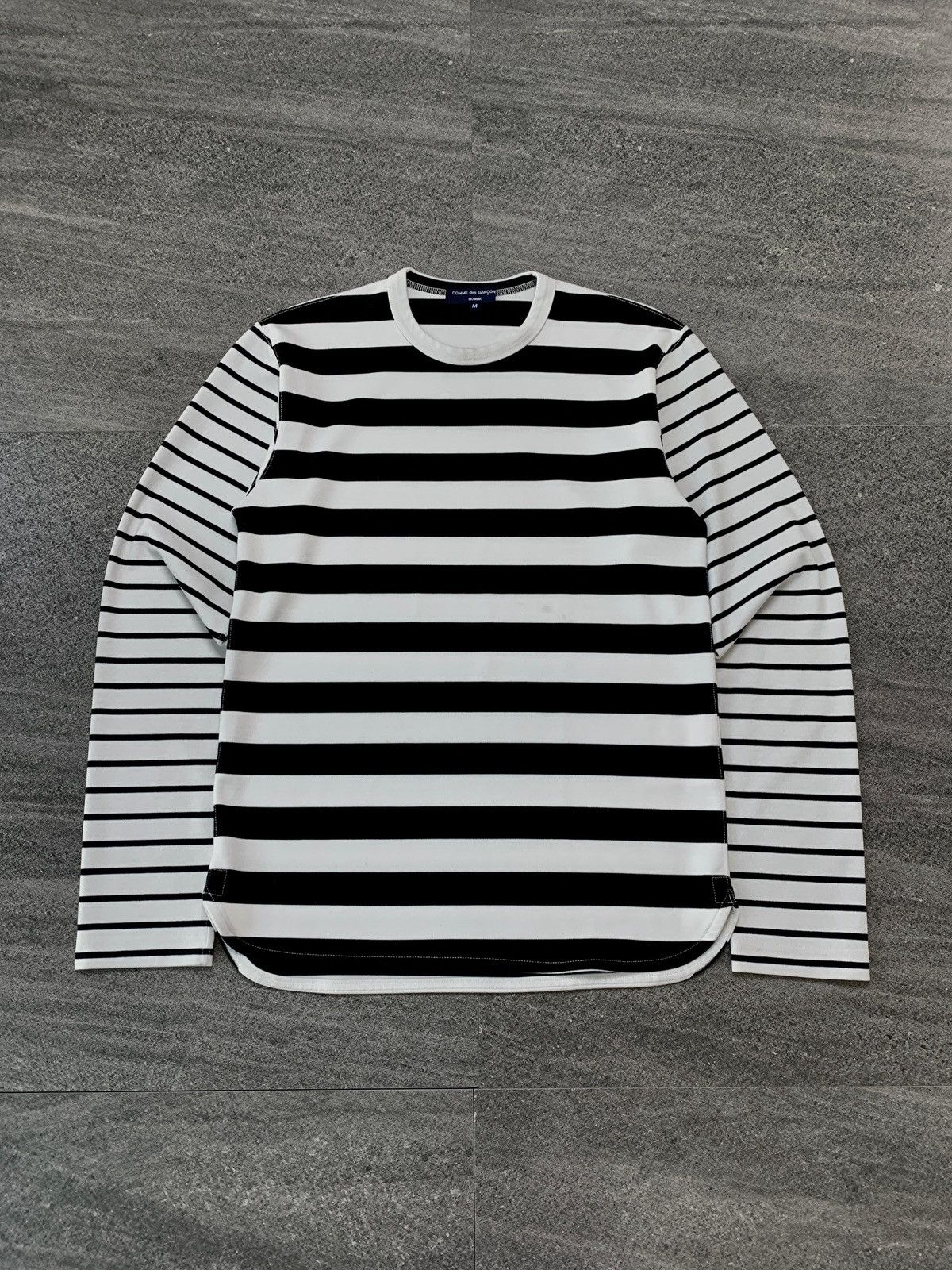 Comme des Garcons Homme Multi Striped Long Sleeve tee - Medium Size US M / EU 48-50 / 2 - 1 Thumbnail