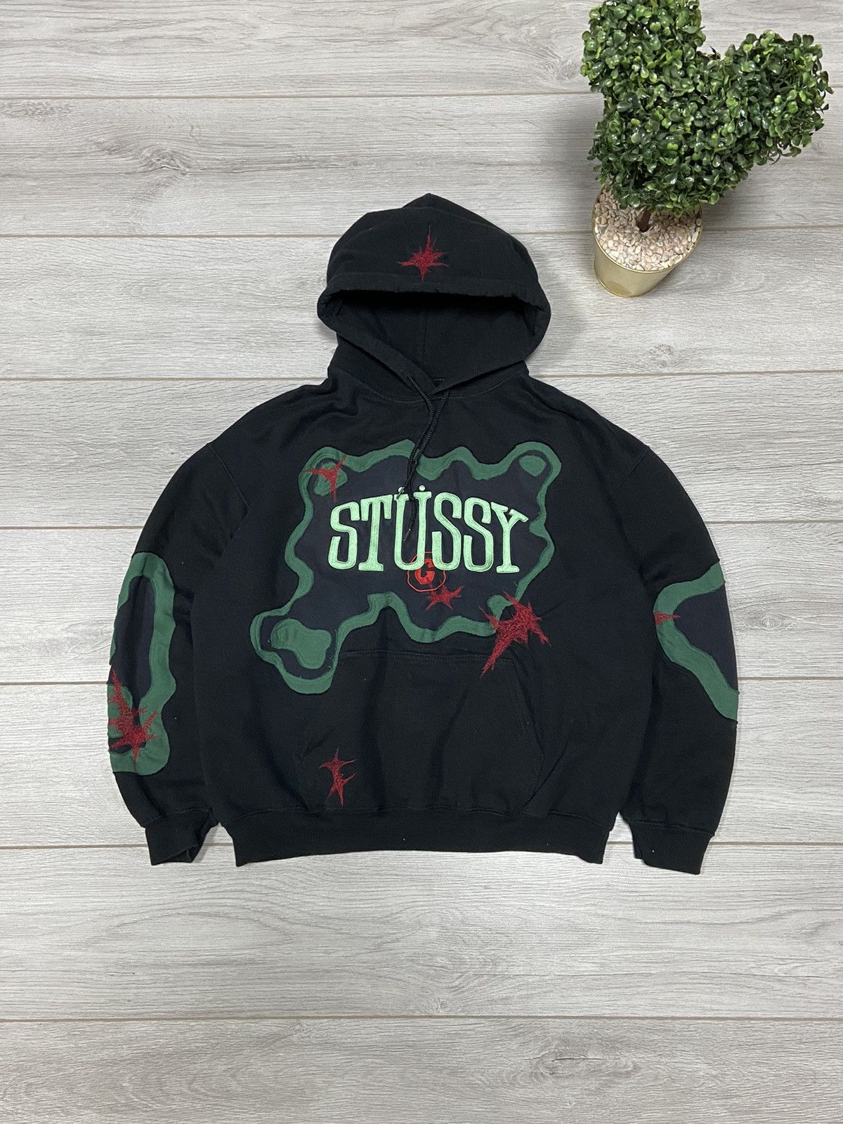 Nike Stussy reworked Y2K stains custom hoodie Size US L / EU 52-54 / 3 - 1 Thumbnail